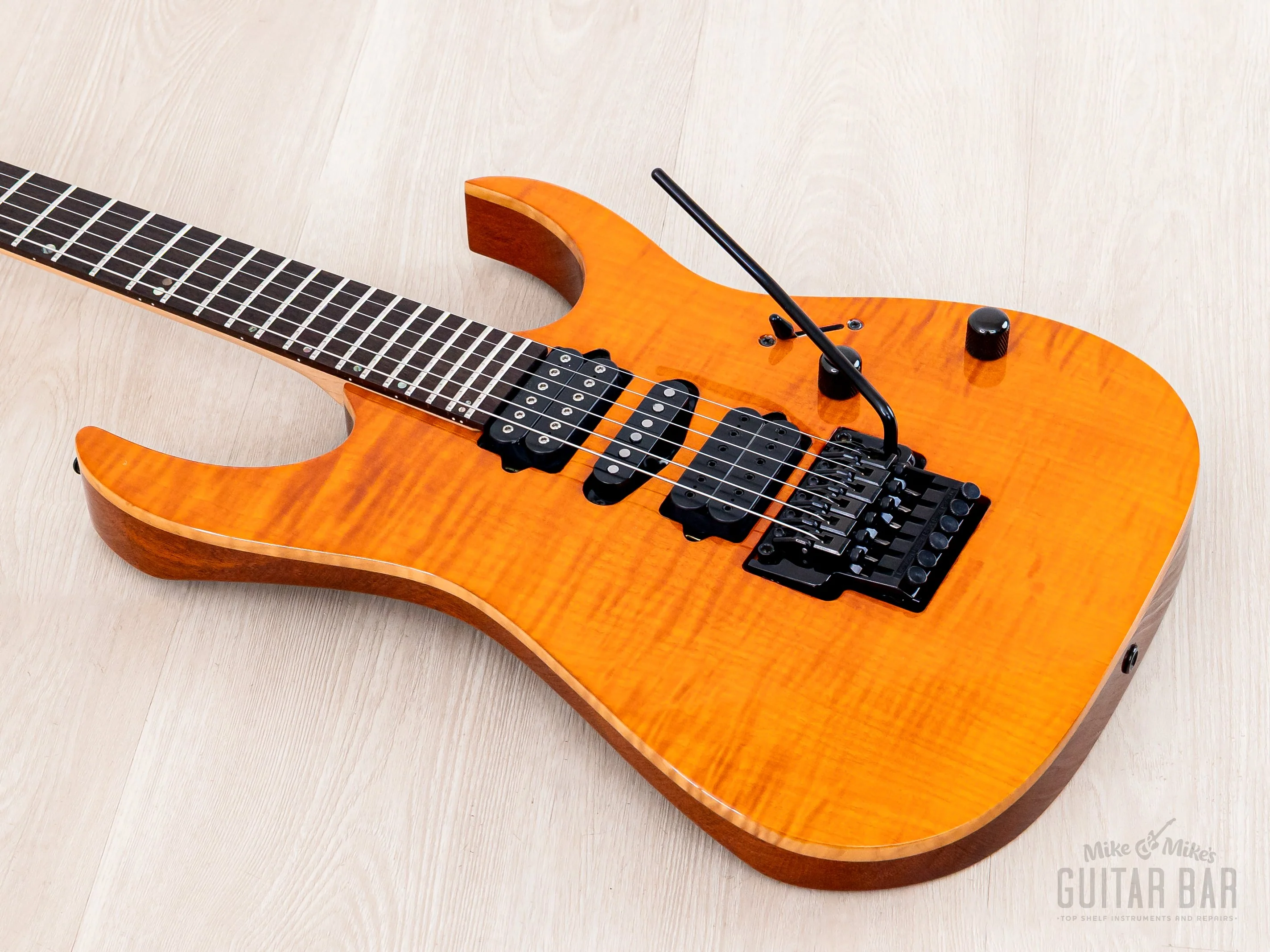 1996 Ibanez J Custom RG1508 HSH Amber Flame Top, Near-Mint w/ DiMarzio - Image 10