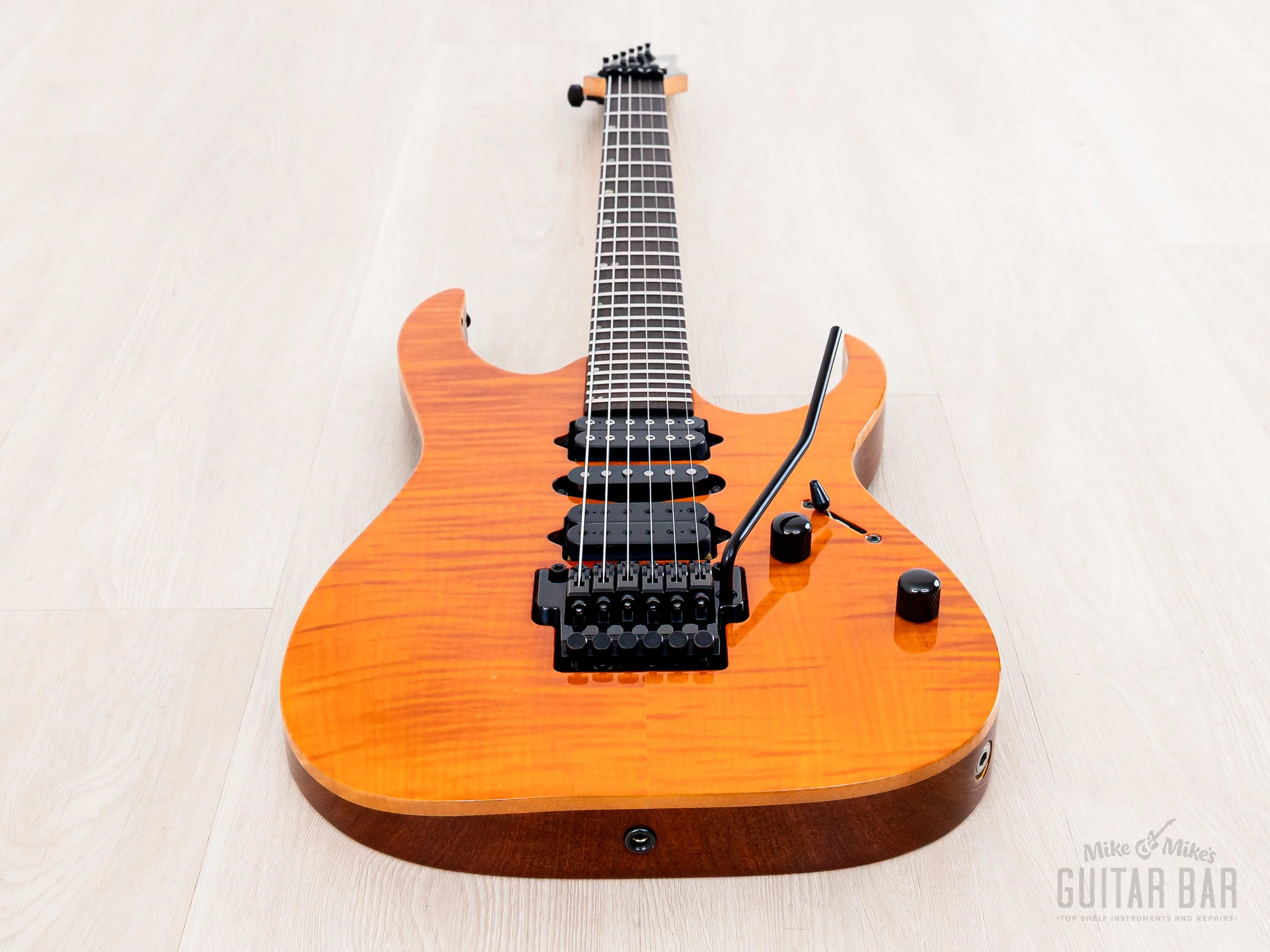 1996 Ibanez J Custom RG1508 HSH Amber Flame Top, Near-Mint w/ DiMarzio - Image 11