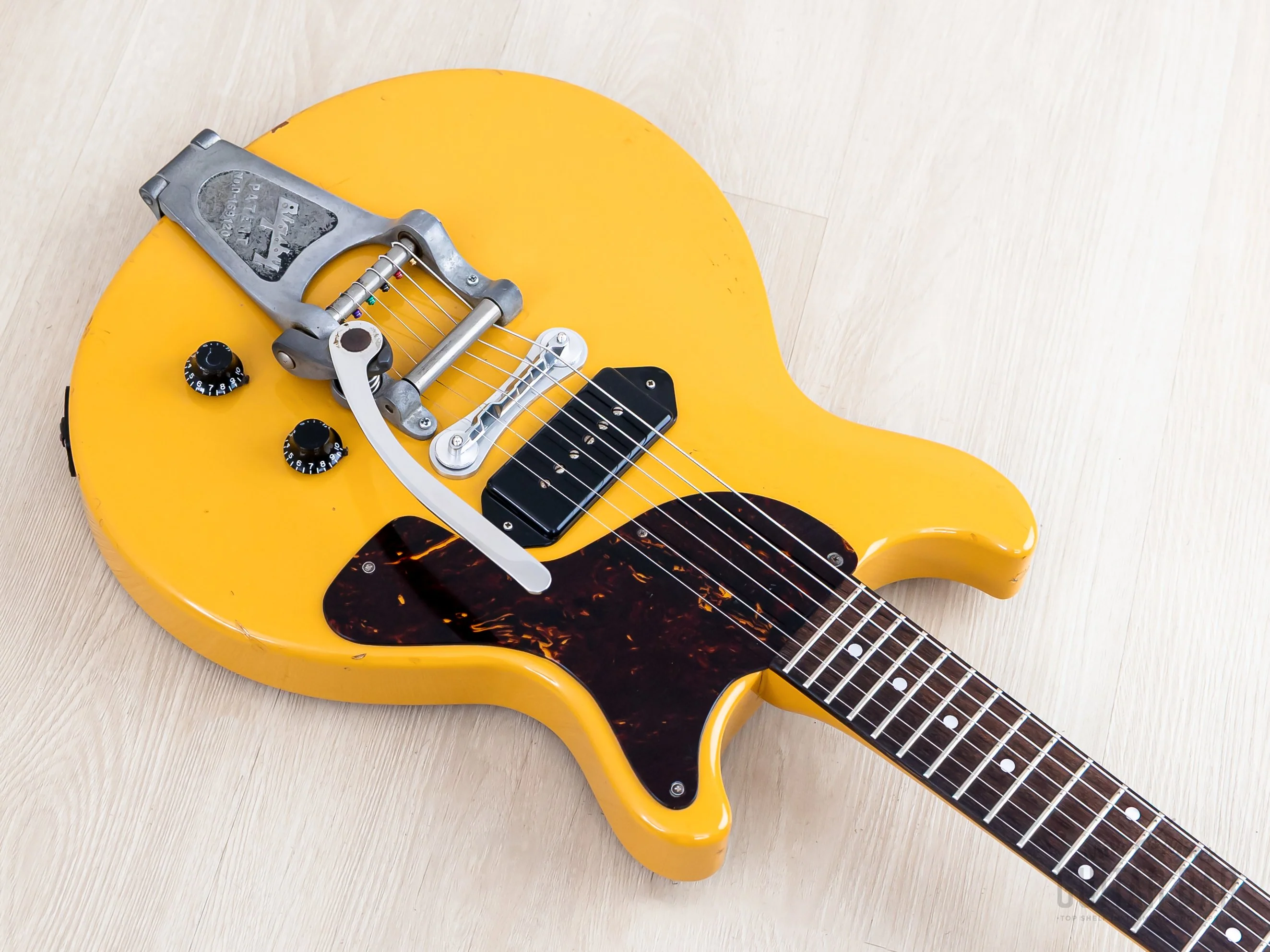 1996 Orville Les Paul Junior Double Cut LPJ-D65 TV Yellow w/ Bigsby B7, Gibson-Licensed Japan - Image 10