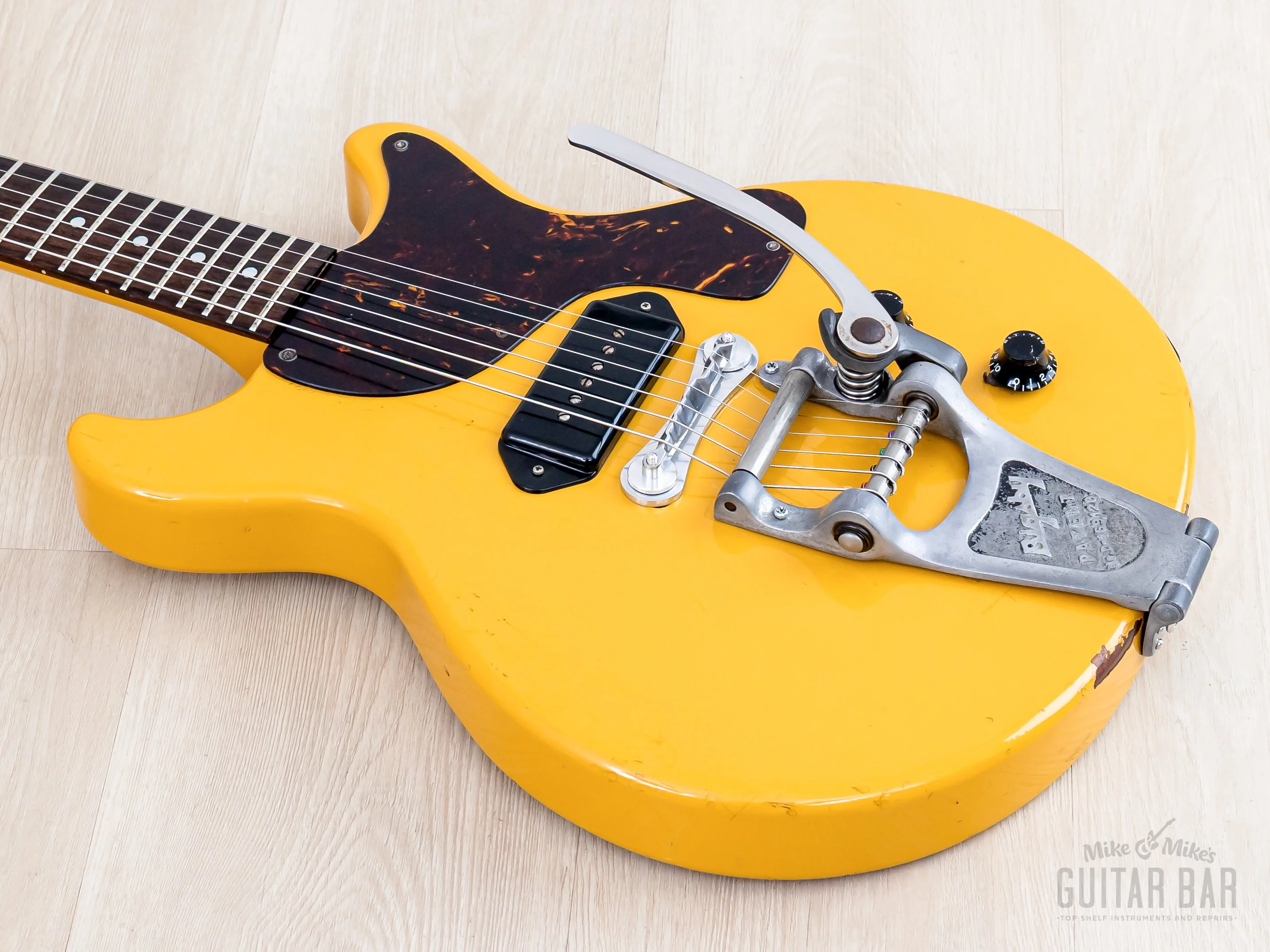 1996 Orville Les Paul Junior Double Cut LPJ-D65 TV Yellow w/ Bigsby B7, Gibson-Licensed Japan - Image 11