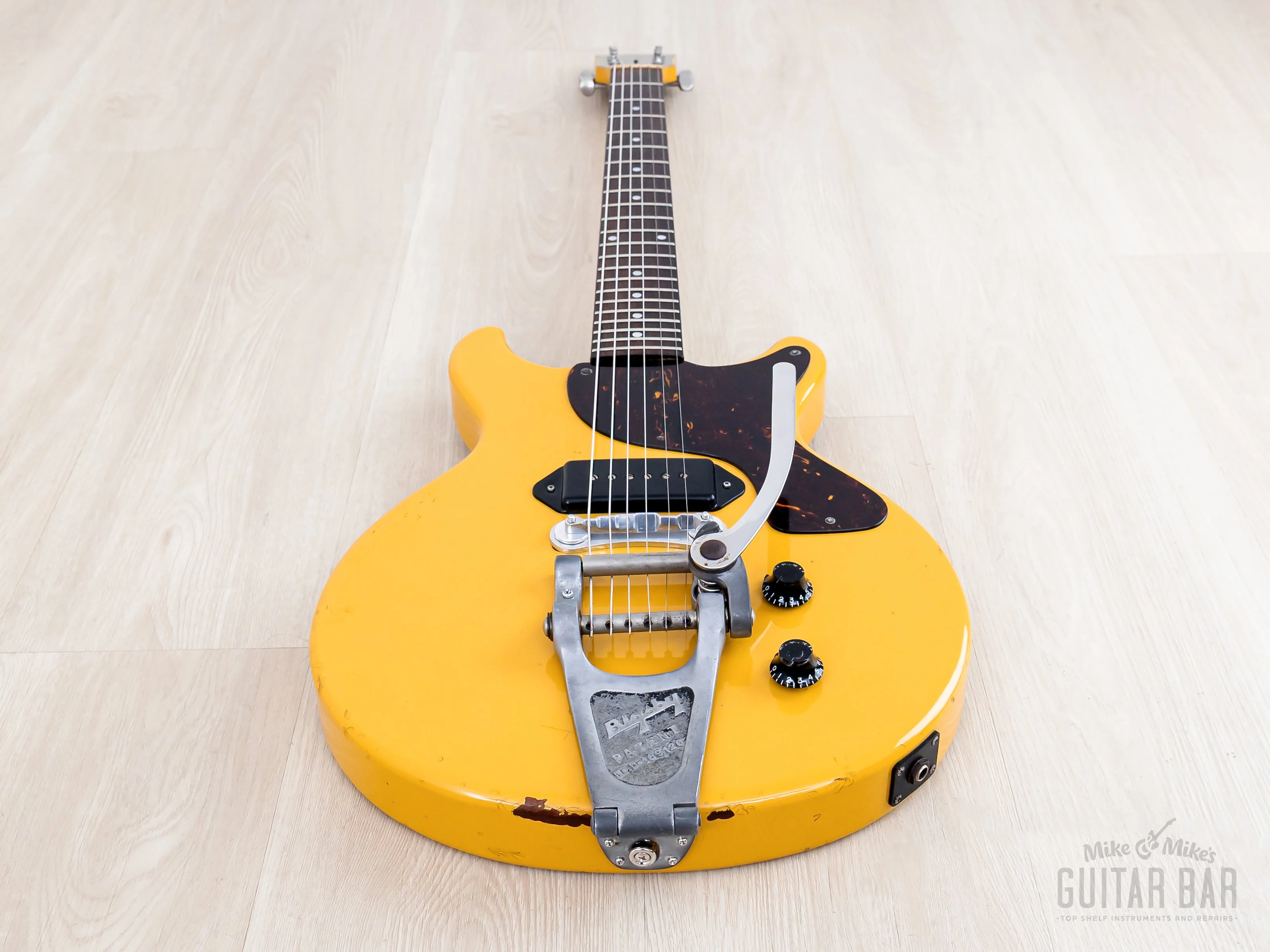 1996 Orville Les Paul Junior Double Cut LPJ-D65 TV Yellow w/ Bigsby B7, Gibson-Licensed Japan - Image 12