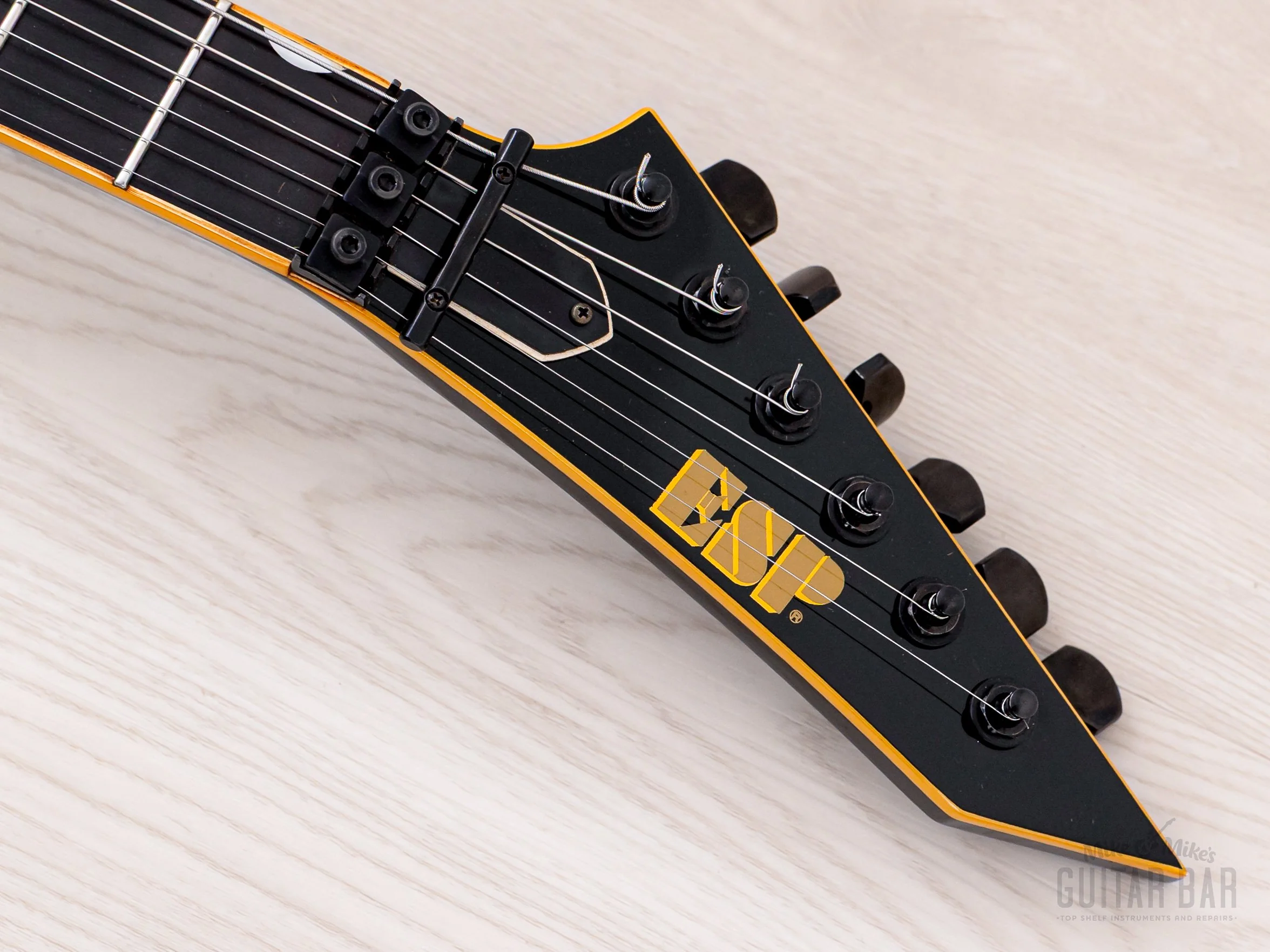 1997 ESP HRZ-300H/FR Satoshi Hirose Signature Horizon Black w/ Floyd Rose - Image 4