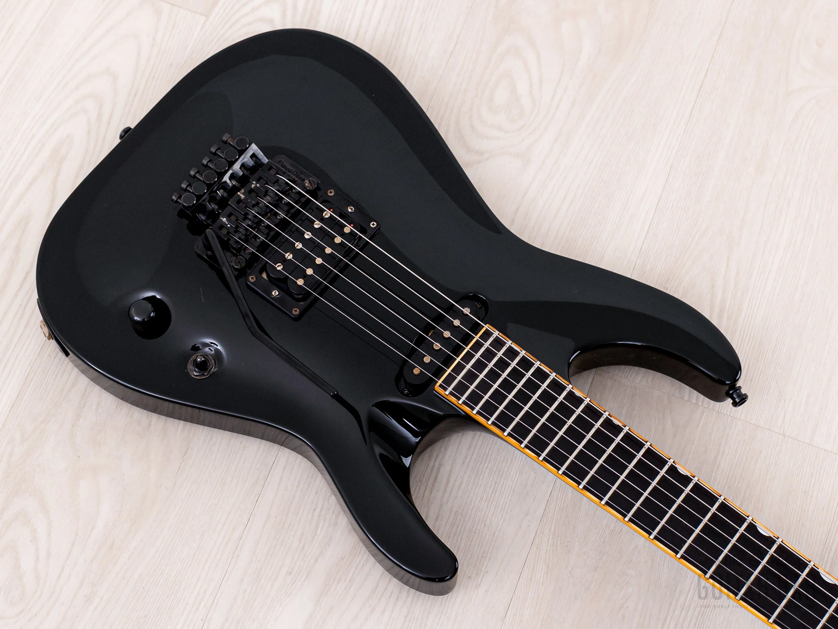 1997 ESP HRZ-300H/FR Satoshi Hirose Signature Horizon Black w/ Floyd Rose - Image 9