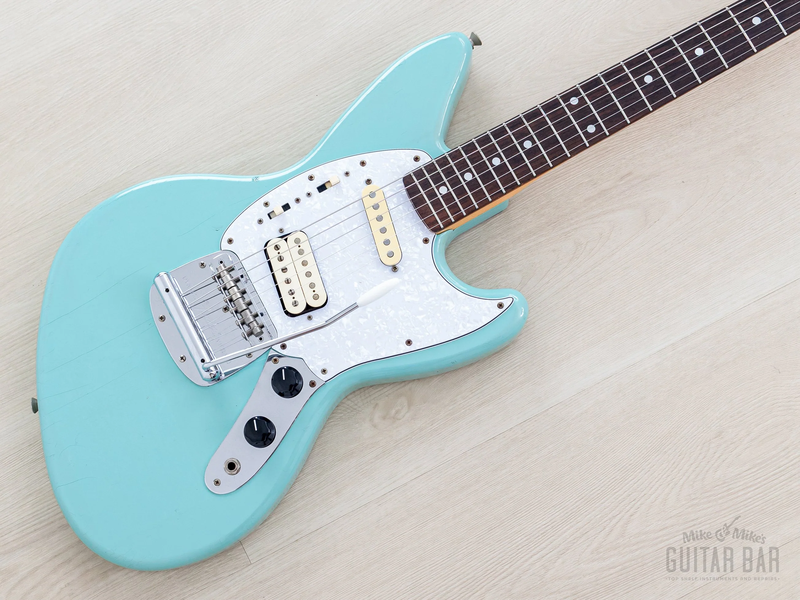 1997 Fender Jag-Stang JGS-65 Kurt Cobain Signature Offset Guitar Sonic Blue, Japan MIJ