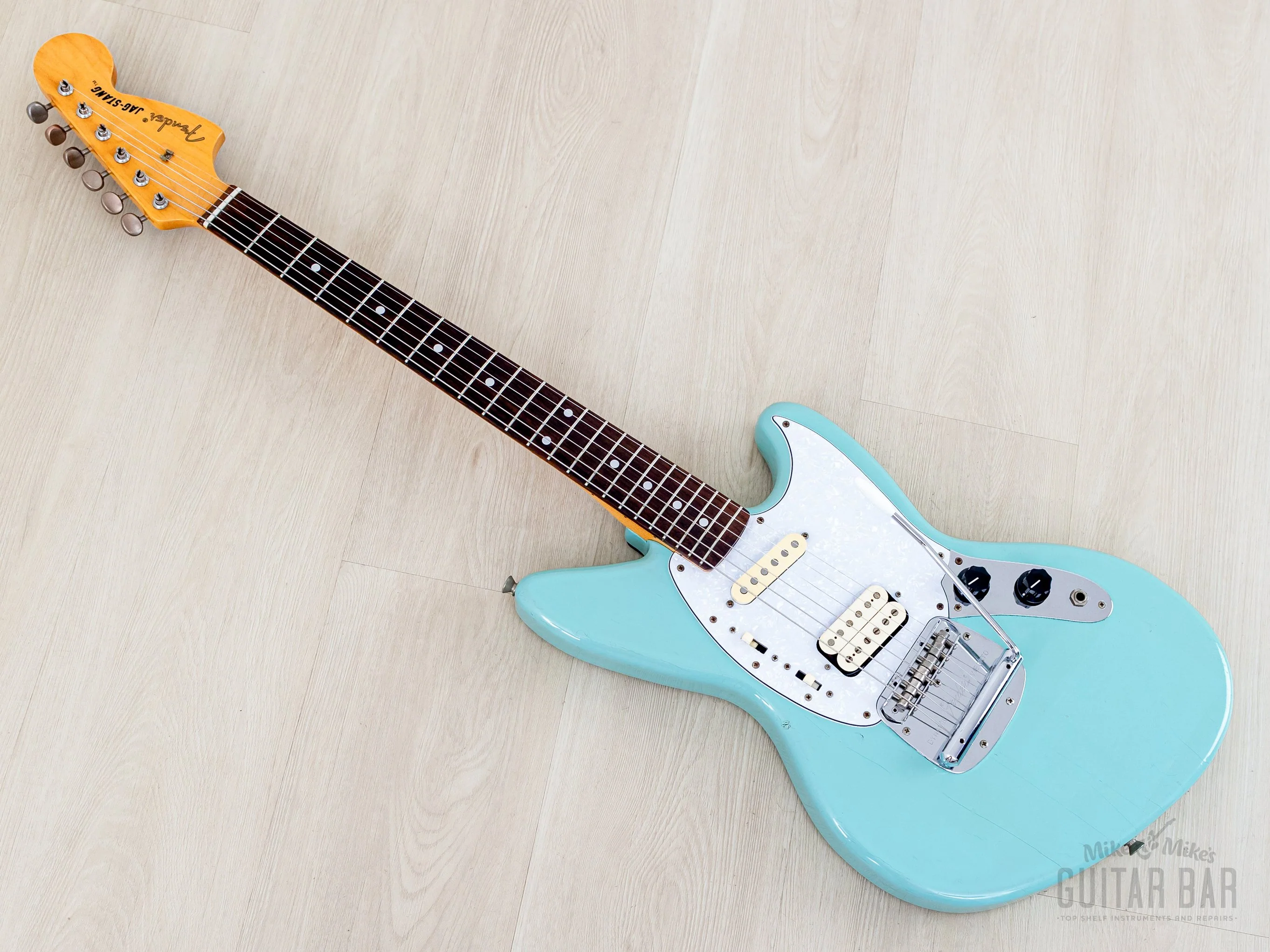 1997 Fender Jag-Stang JGS-65 Kurt Cobain Signature Offset Guitar Sonic Blue, Japan MIJ - Image 12