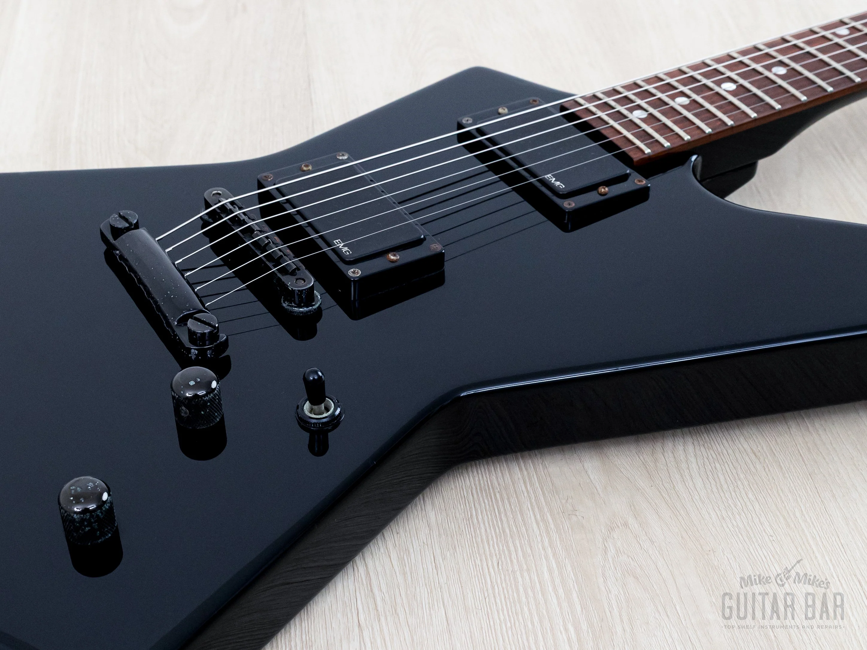 1998 ESP Custom EXP Explorer Black w/ EMG 81 w/ Case - Image 6