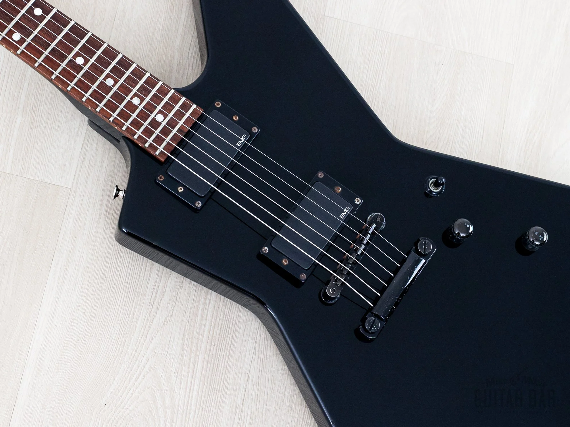1998 ESP Custom EXP Explorer Black w/ EMG 81 w/ Case - Image 7