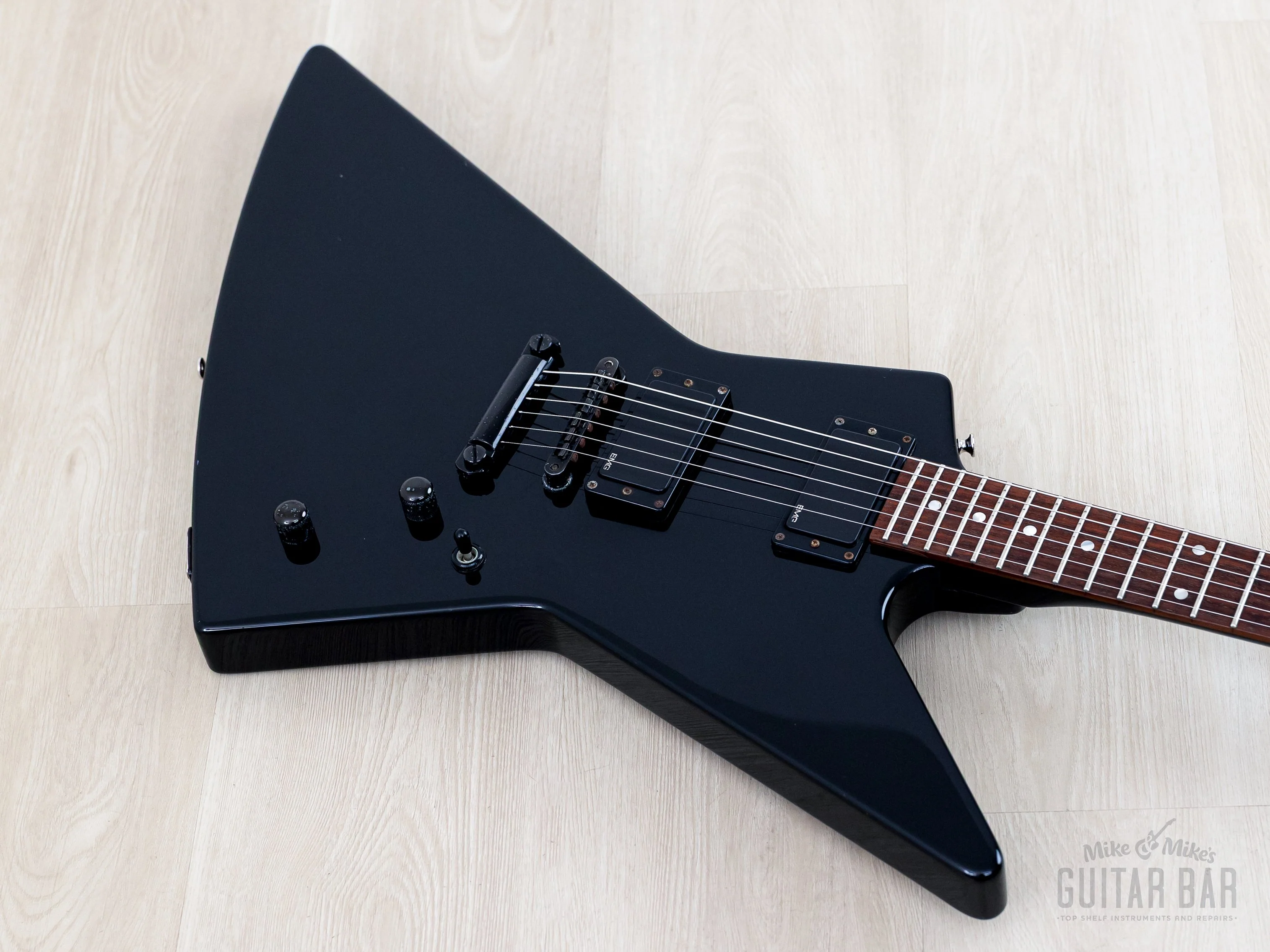 1998 ESP Custom EXP Explorer Black w/ EMG 81 w/ Case - Image 8