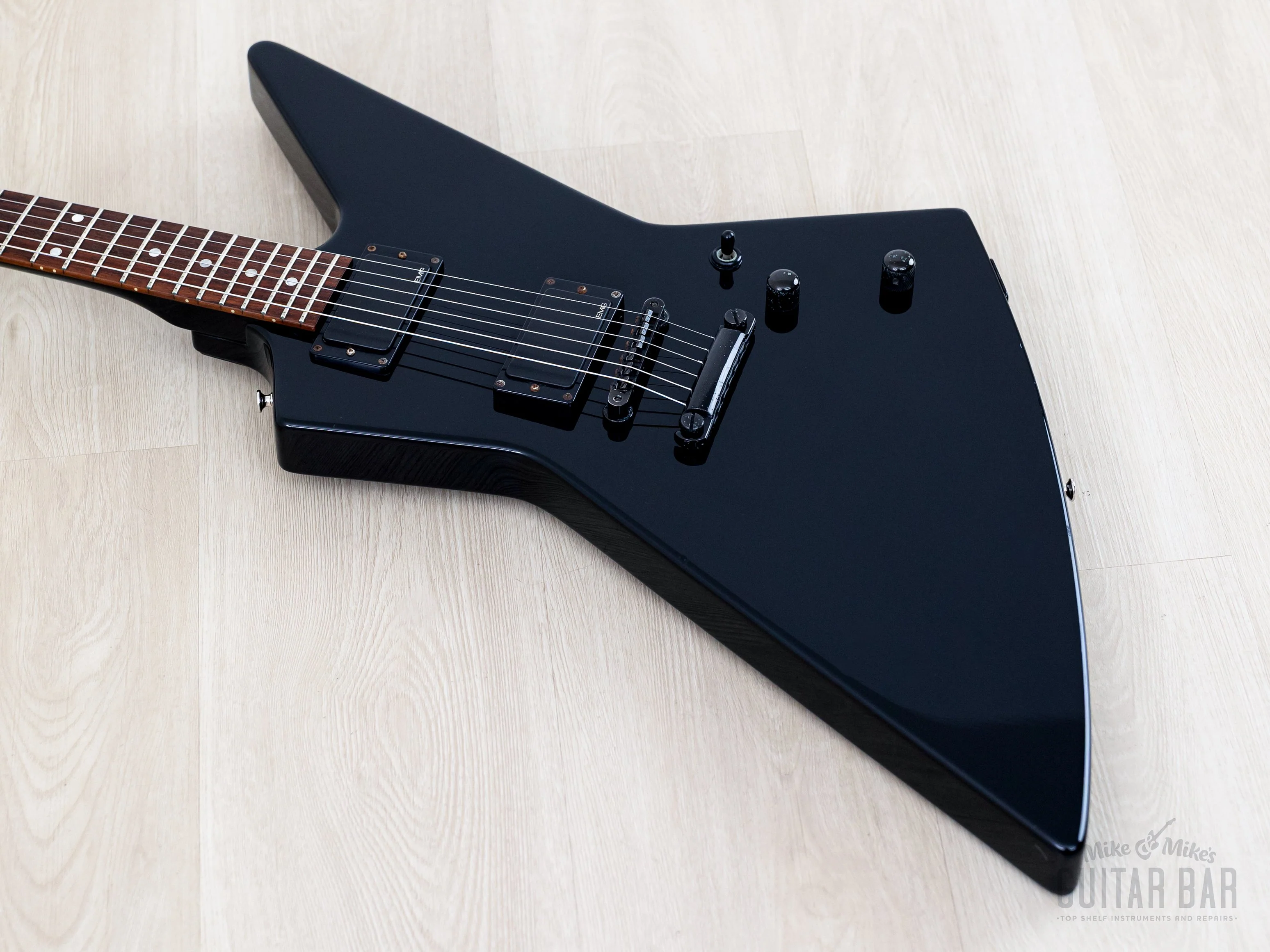 1998 ESP Custom EXP Explorer Black w/ EMG 81 w/ Case - Image 9