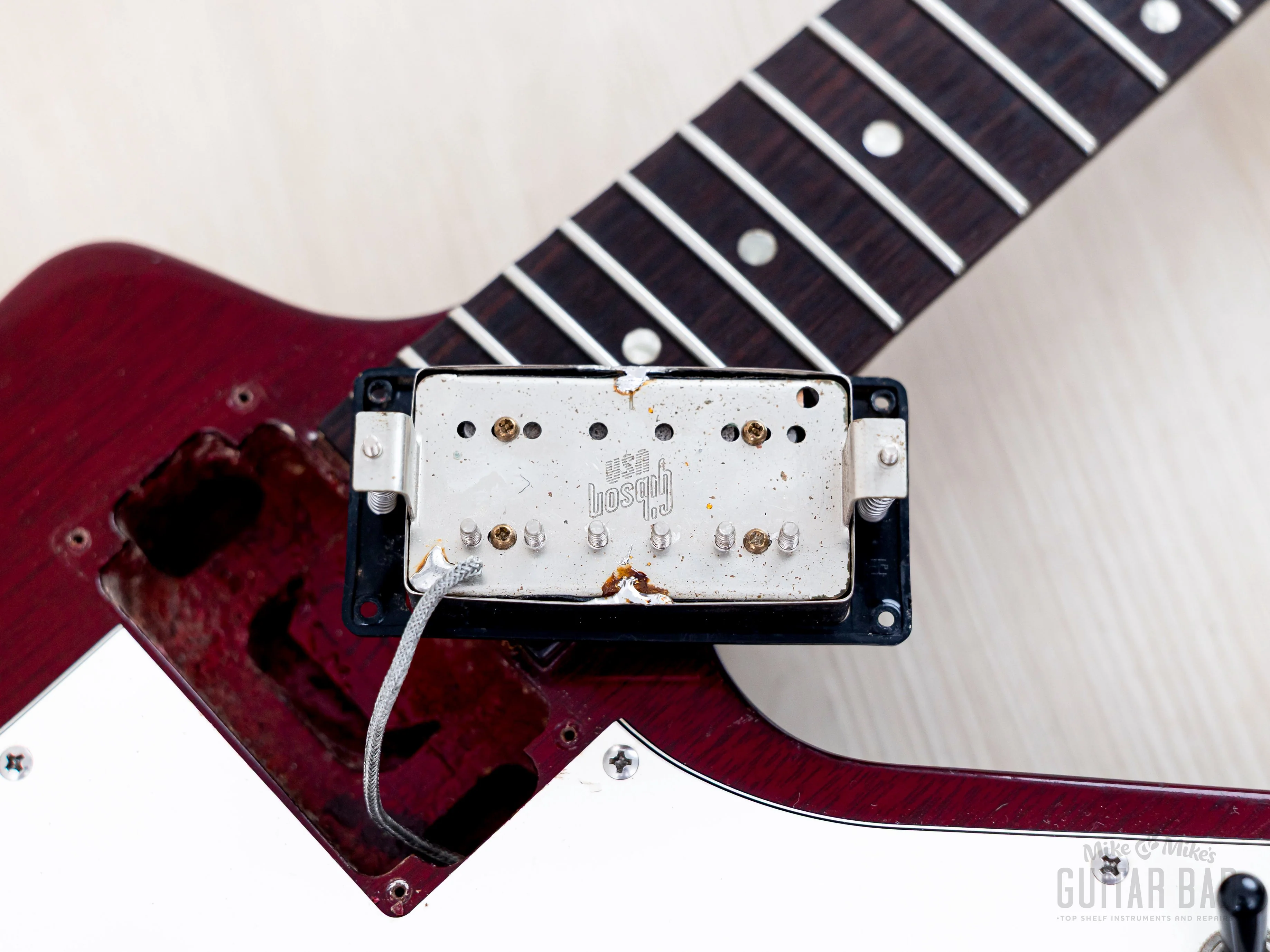 1998 Gibson Explorer '76 Vintage Reissue Clapton Cut Mod Wine Red w/ Case - Image 18