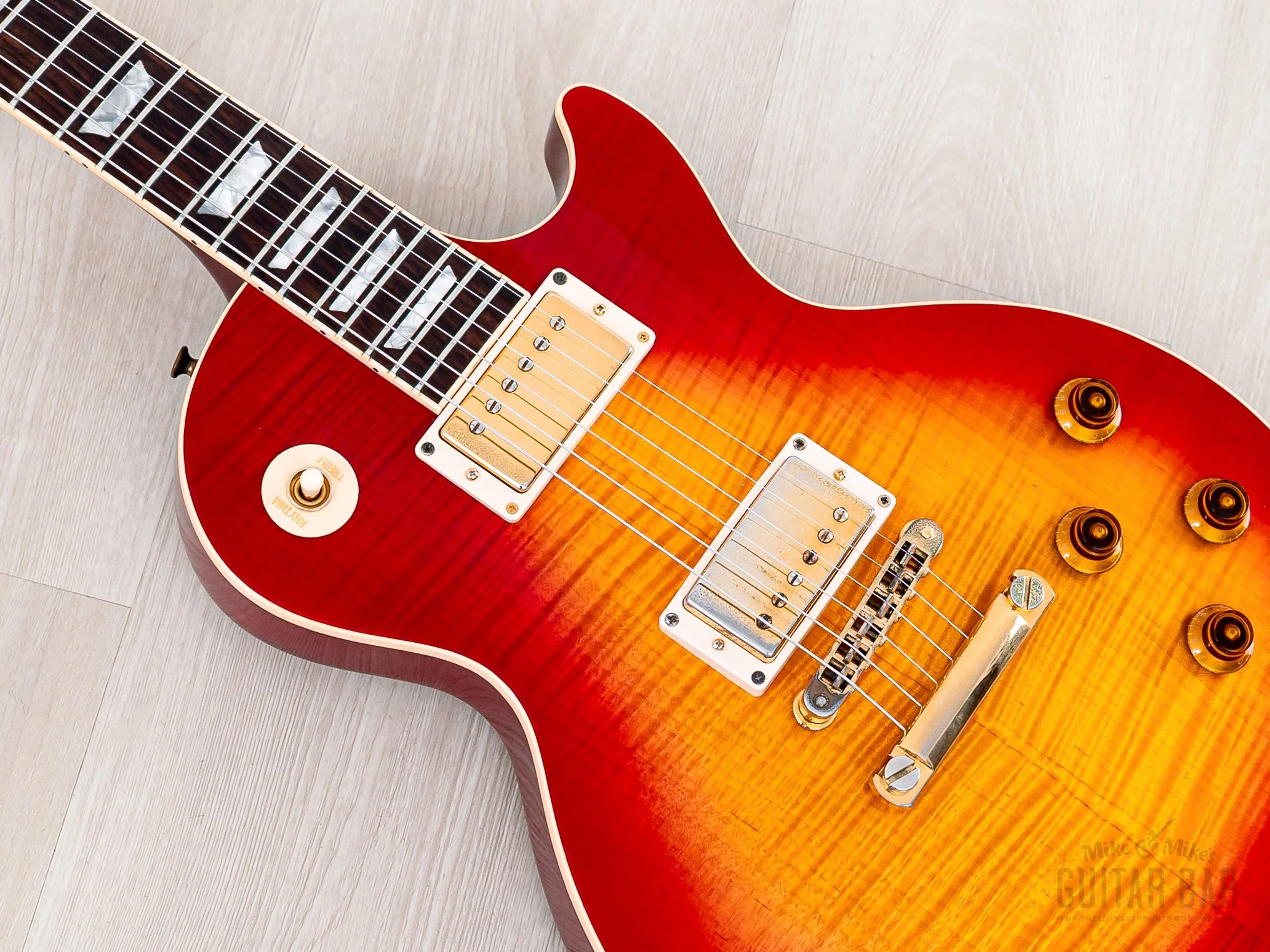 1998 Gibson Les Paul Standard Plus Limited Edition Flame Top Cherry Sunburst w/ 57 Classic PAFs & Case, Yamano - Image 7