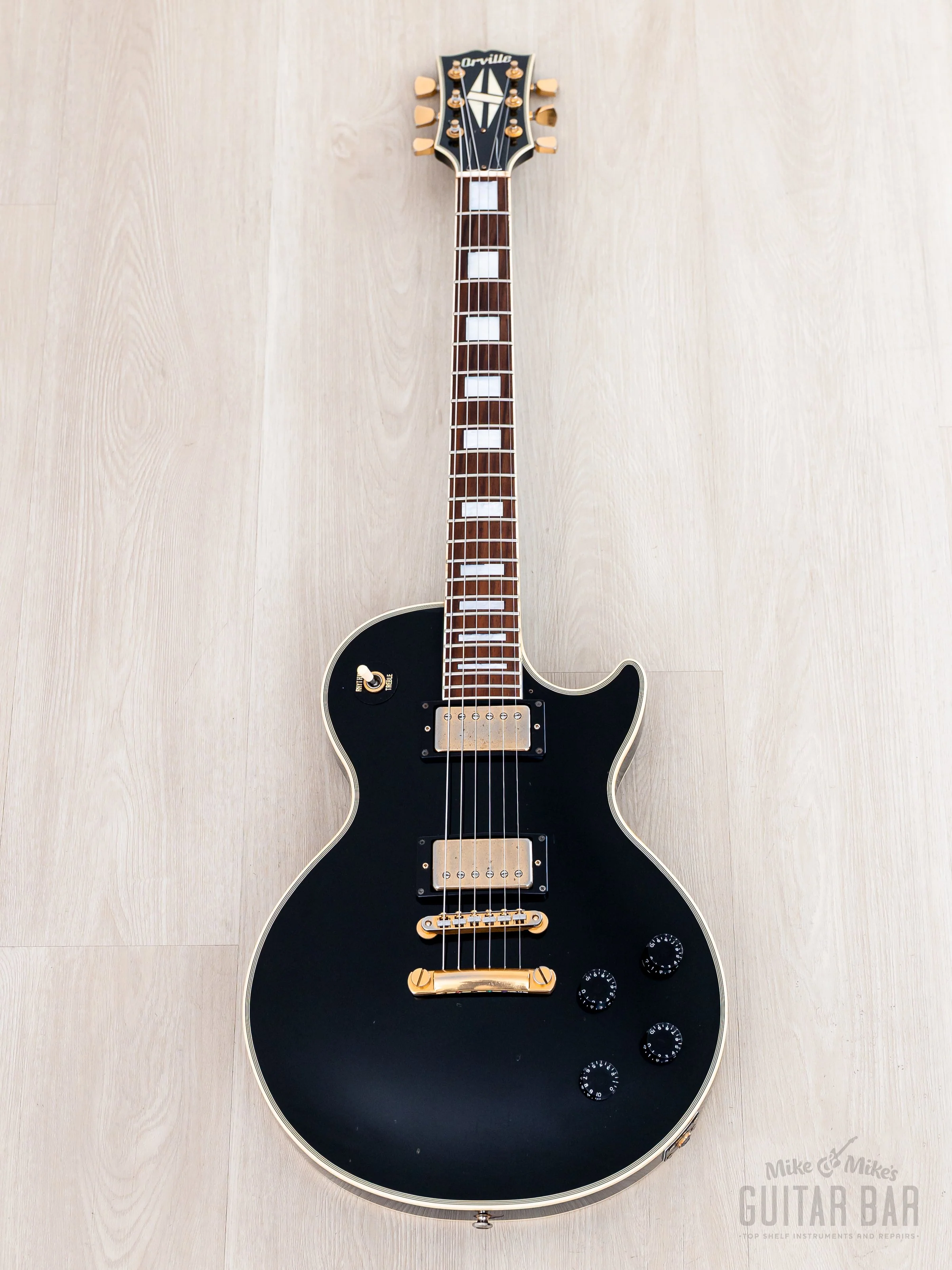 1998 Orville Les Paul Custom LPC-75 Black Beauty Gibson-Licensed, Japan Fujigen - Image 2
