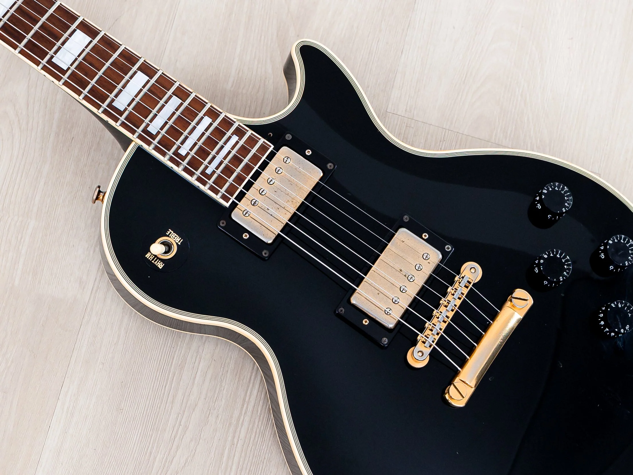 1998 Orville Les Paul Custom LPC-75 Black Beauty Gibson-Licensed, Japan Fujigen - Image 7