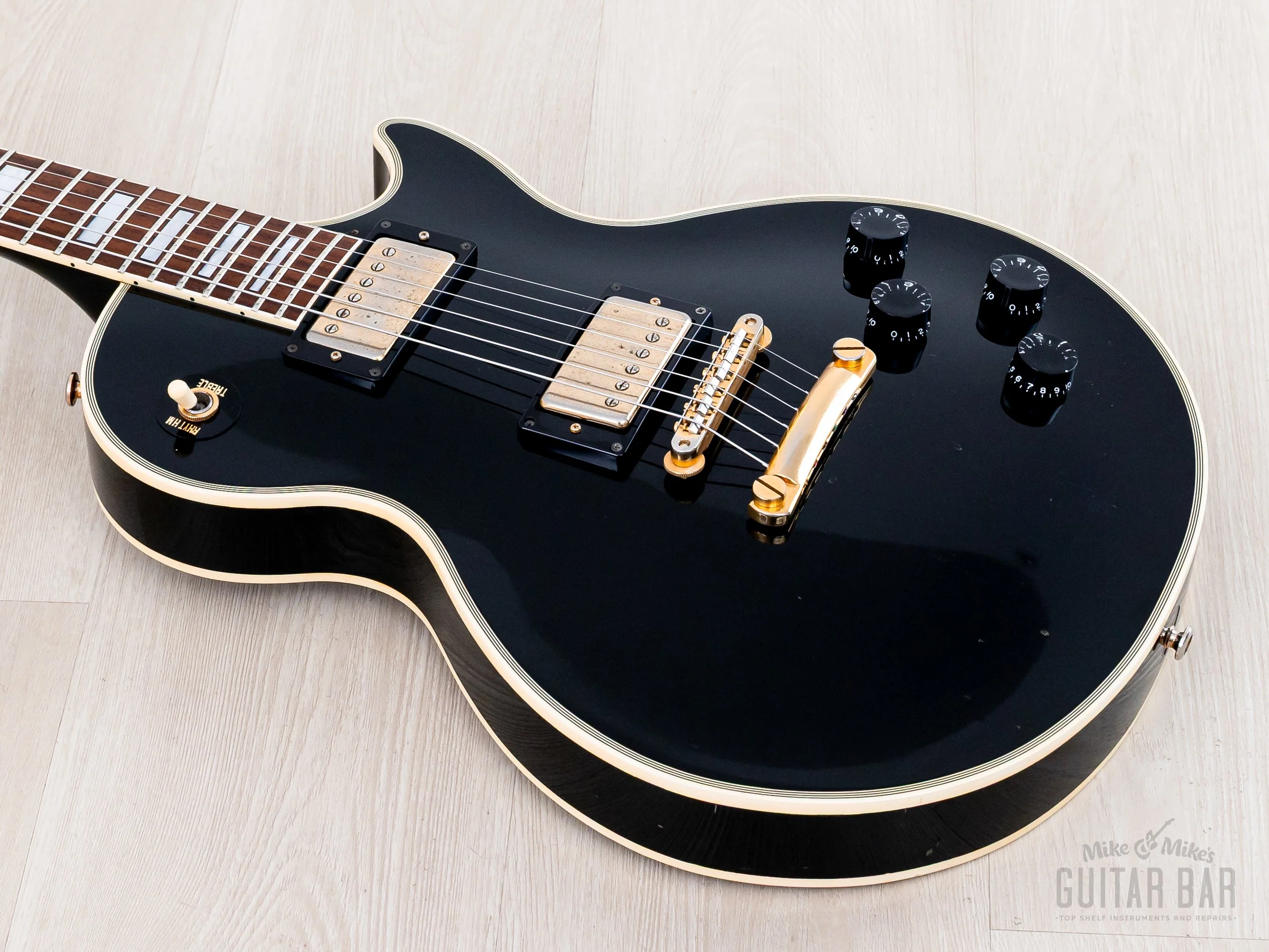 1998 Orville Les Paul Custom LPC-75 Black Beauty Gibson-Licensed, Japan Fujigen - Image 9