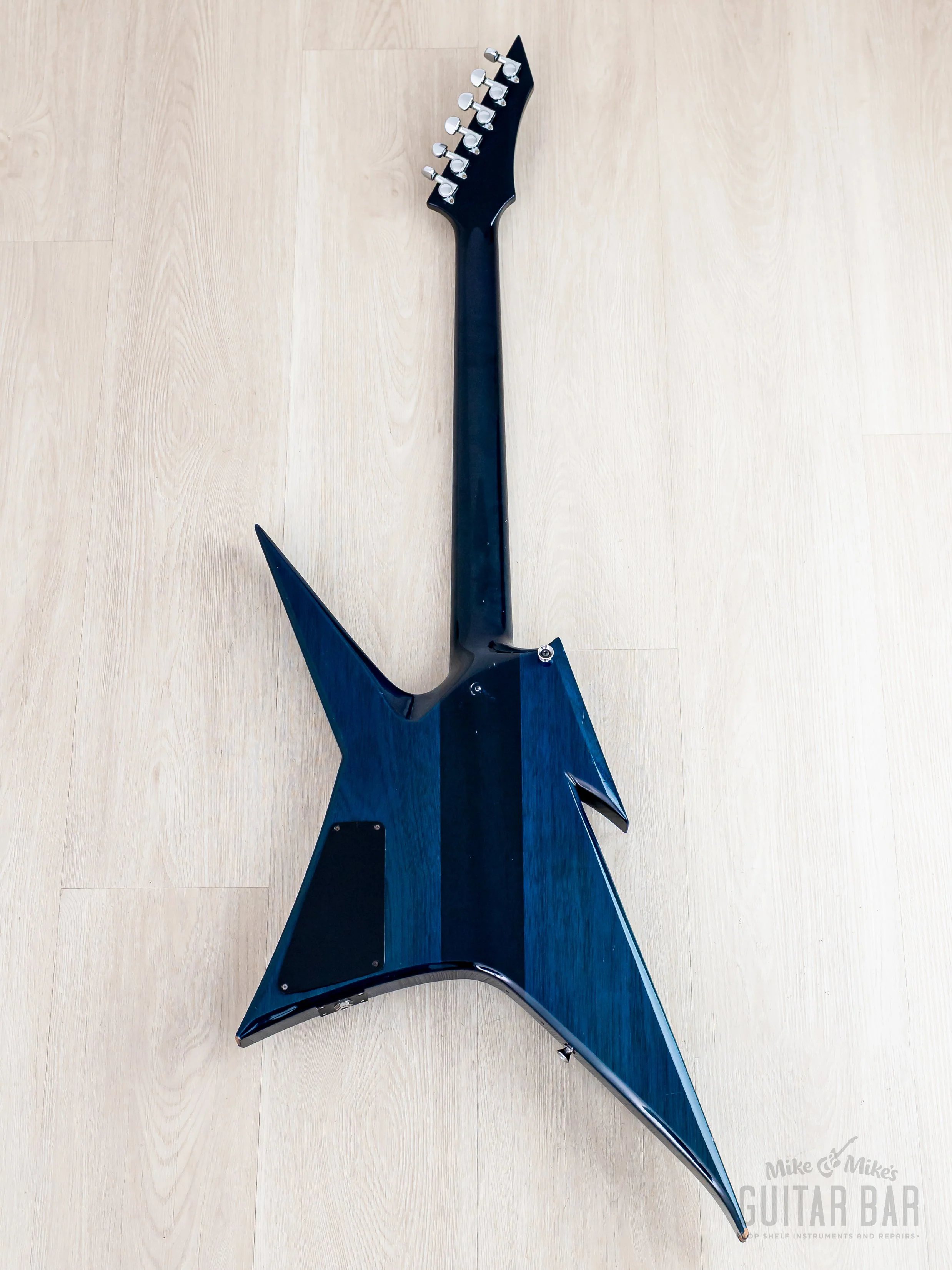 2002 B.C. Rich USA Ironbird Neck Through Quilt Top Transparent Blue w/ DiMarzio - Image 3