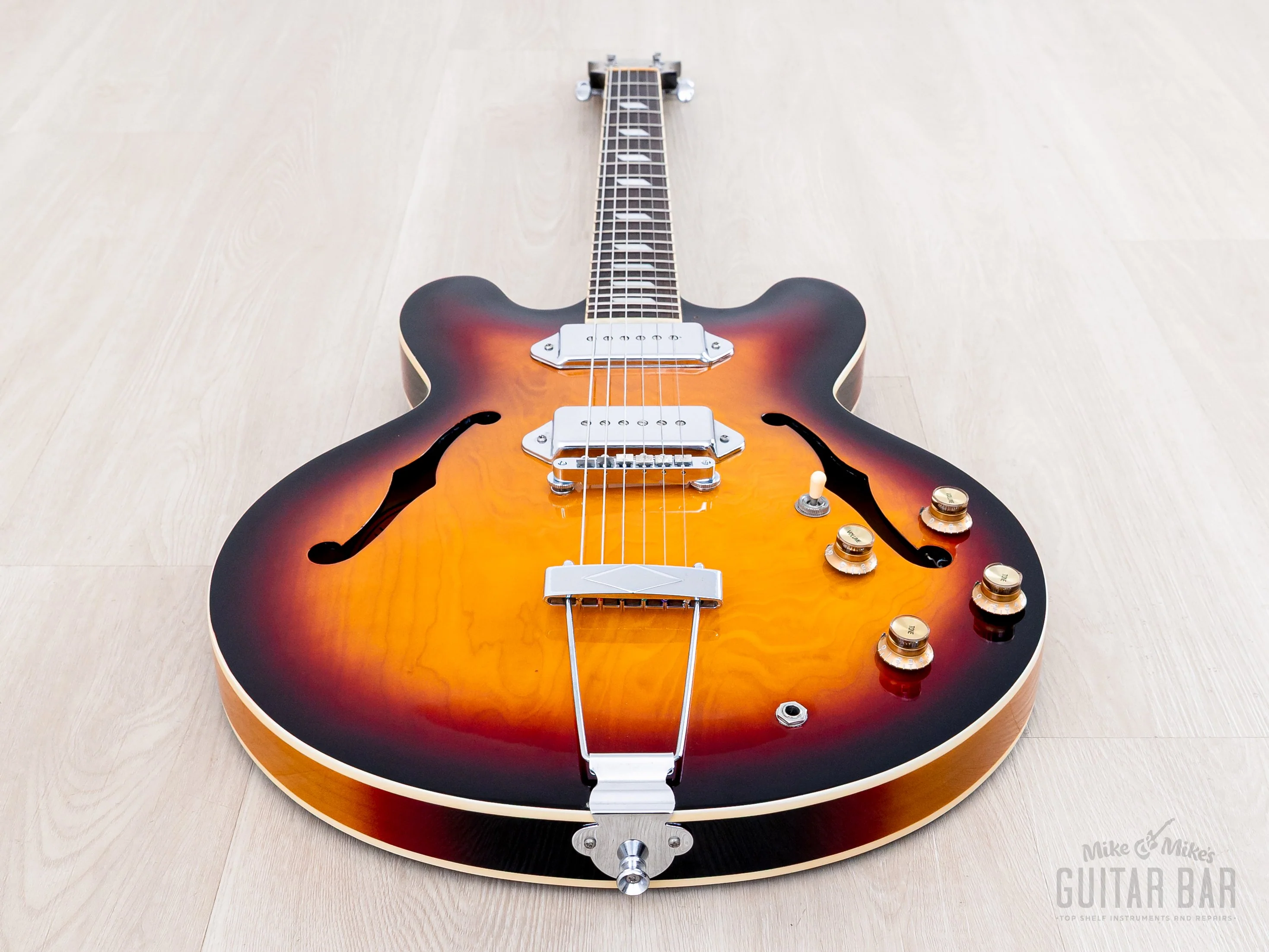 1999 Epiphone Casino Sunburst w/ 1 11/16" Nut & Case, Peerless - Image 11