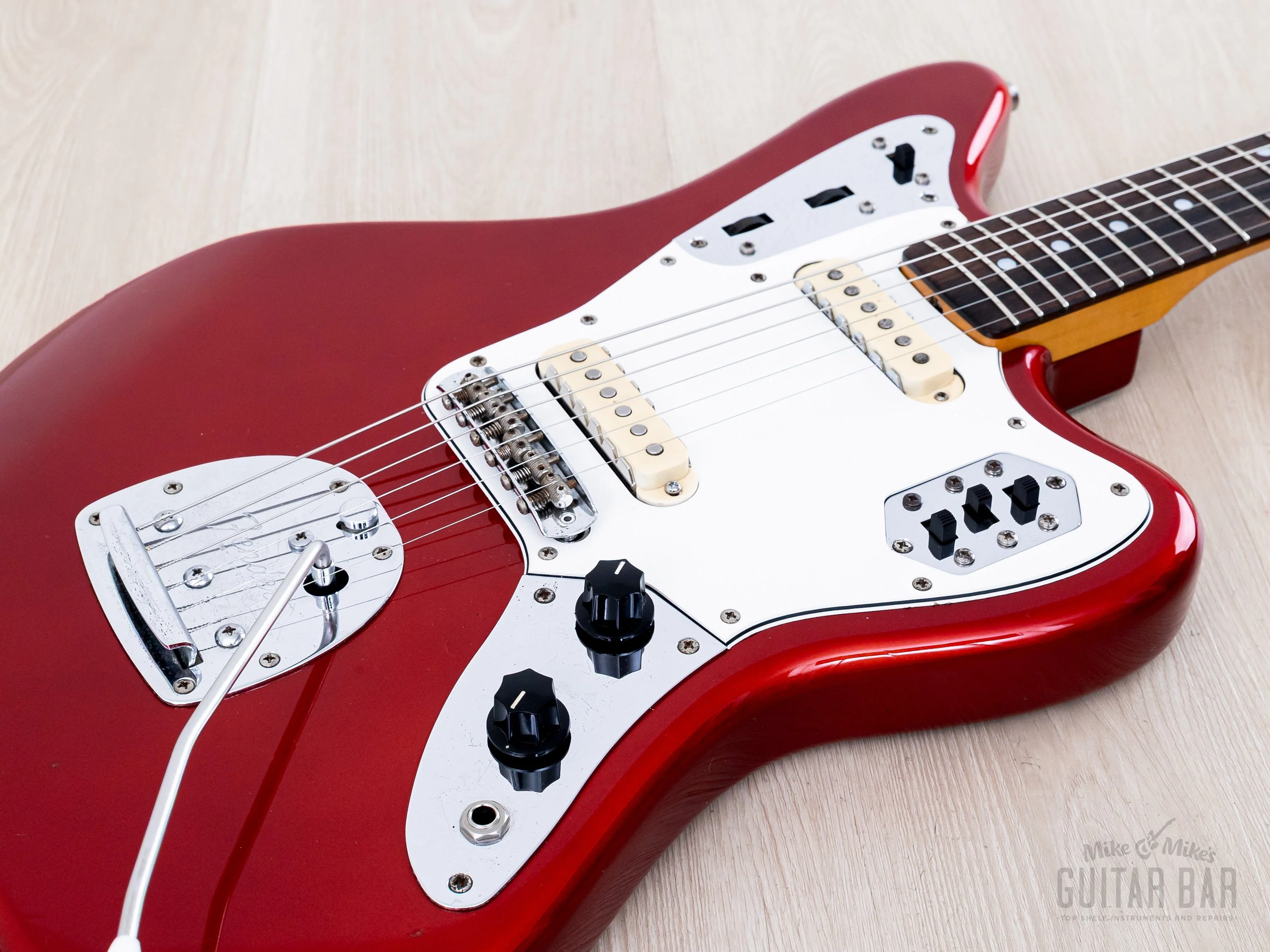 1999 Fender Jaguar '62 Vintage Reissue JG66-85 Candy Apple Red + Headstock, Japan CIJ - Image 6
