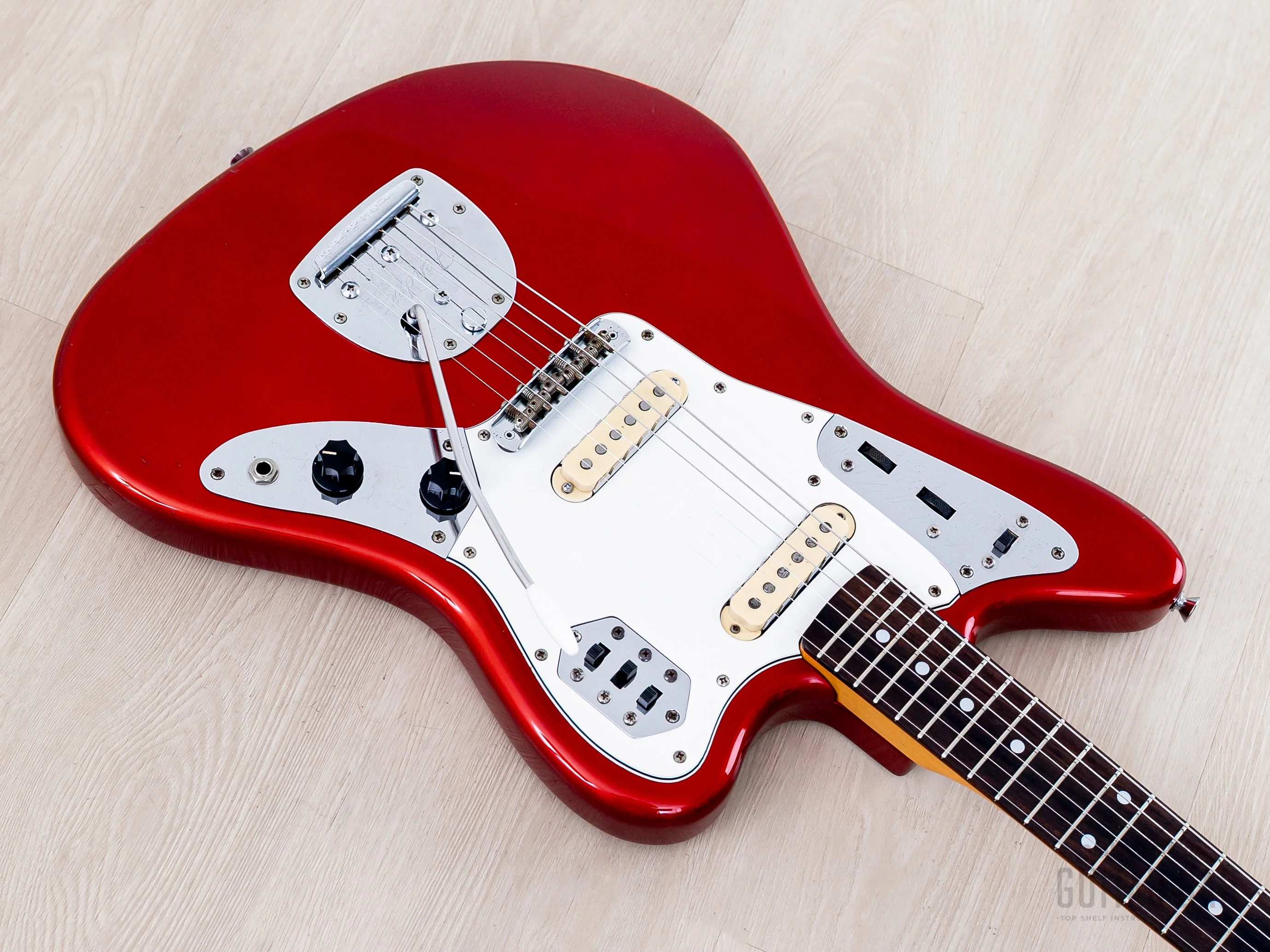 1999 Fender Jaguar '62 Vintage Reissue JG66-85 Candy Apple Red + Headstock, Japan CIJ - Image 8