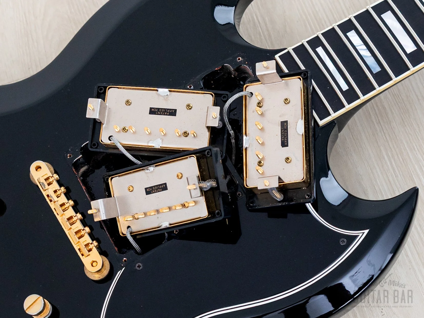 1999 Gibson Custom Shop 1961 Les Paul SG Custom Ebony 3 Pickup w/ 57 Classic PAFs, Case - Image 16