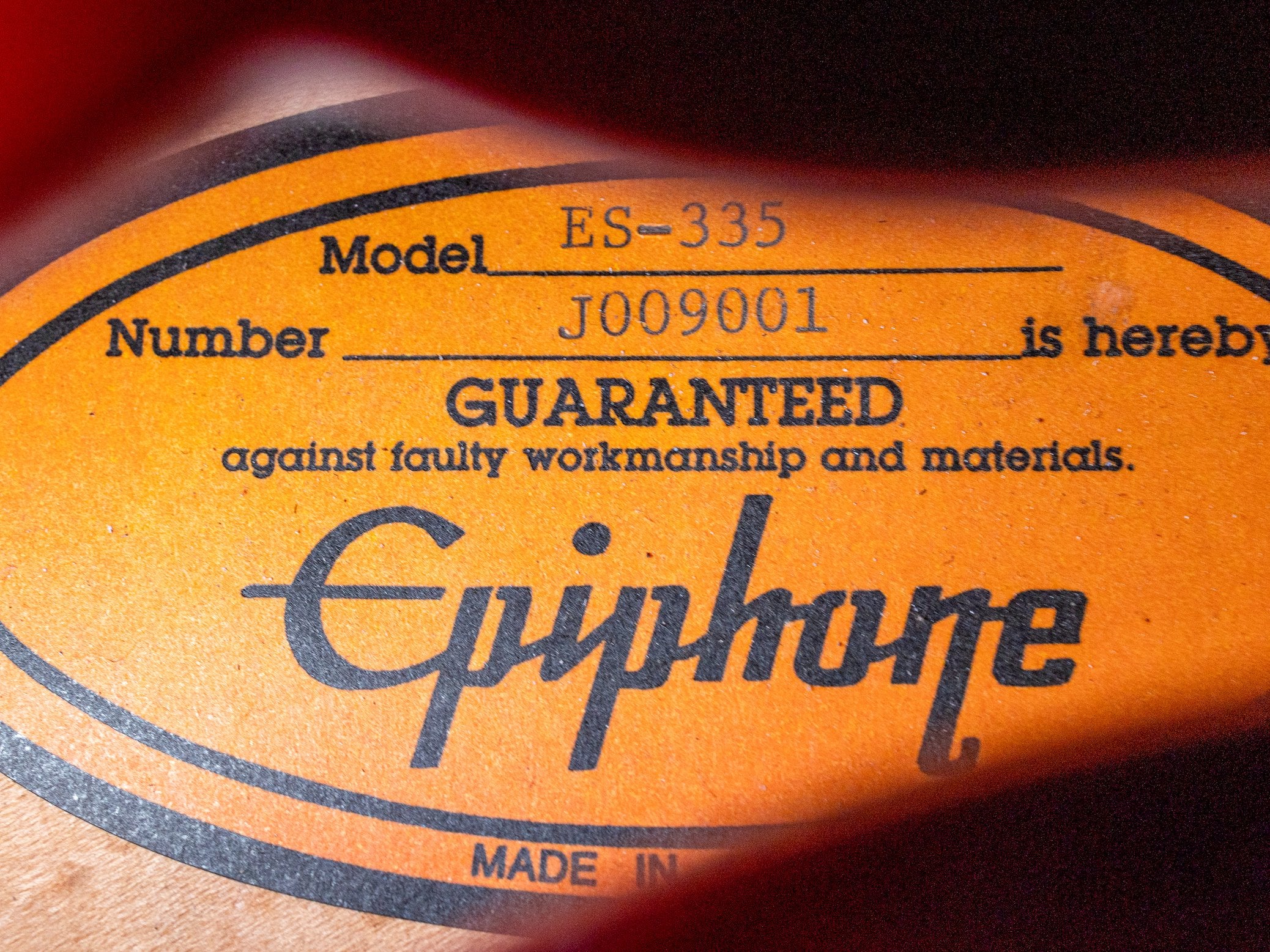 2000 Epiphone by Gibson ES-335 Dot Semi Hollow Guiar Cherry, Pre-Elitist Japan Terada - Image 6