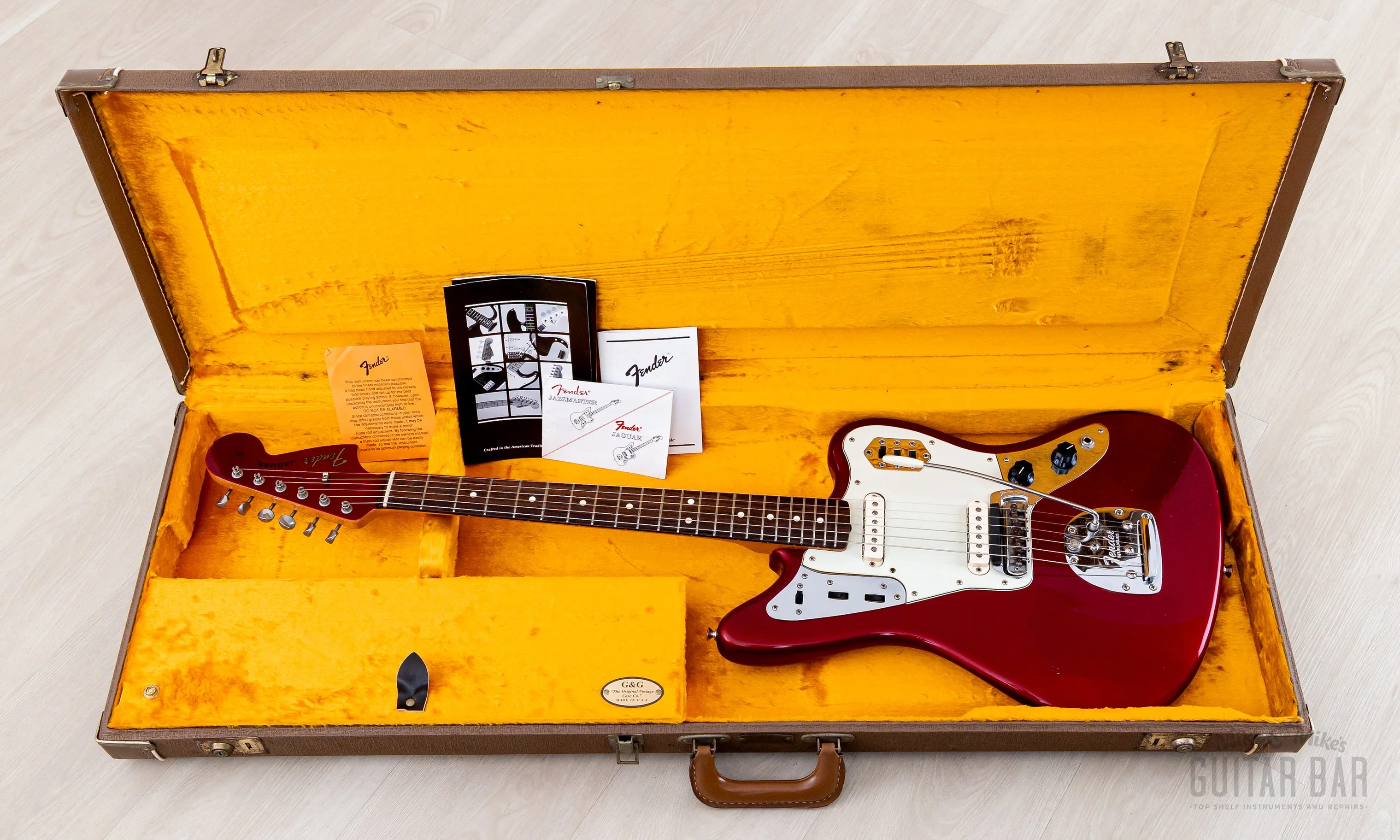 2000 Fender American Vintage '62 Jaguar Yamano, Candy Apple Red w/ Matching Headstock, Case & Tags - Image 23