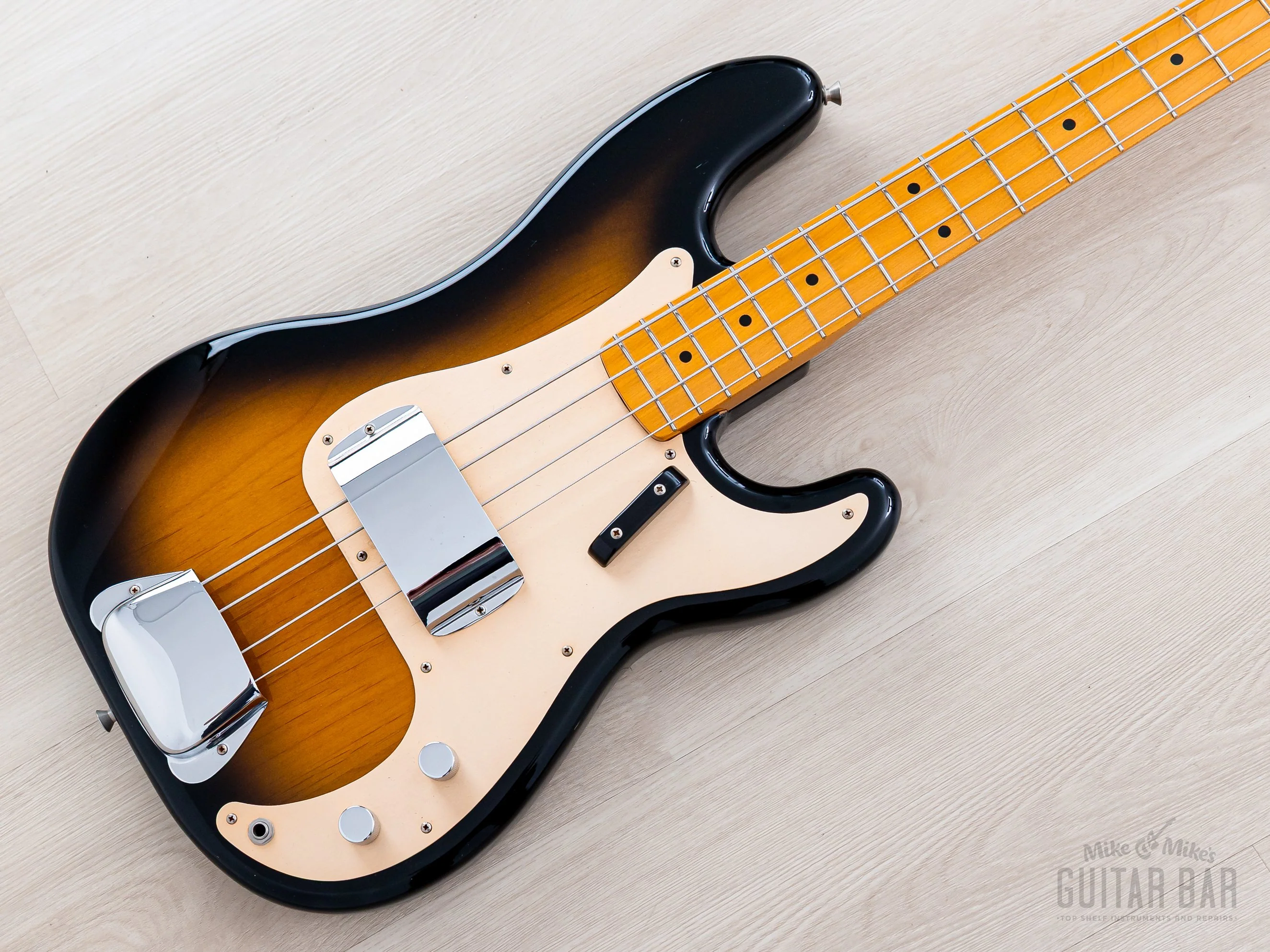 2000 Fender Precision Bass '57 Vintage Reissue PB57-70US Suburst Gold Guard w/ USA Pickup, Japan CIJ