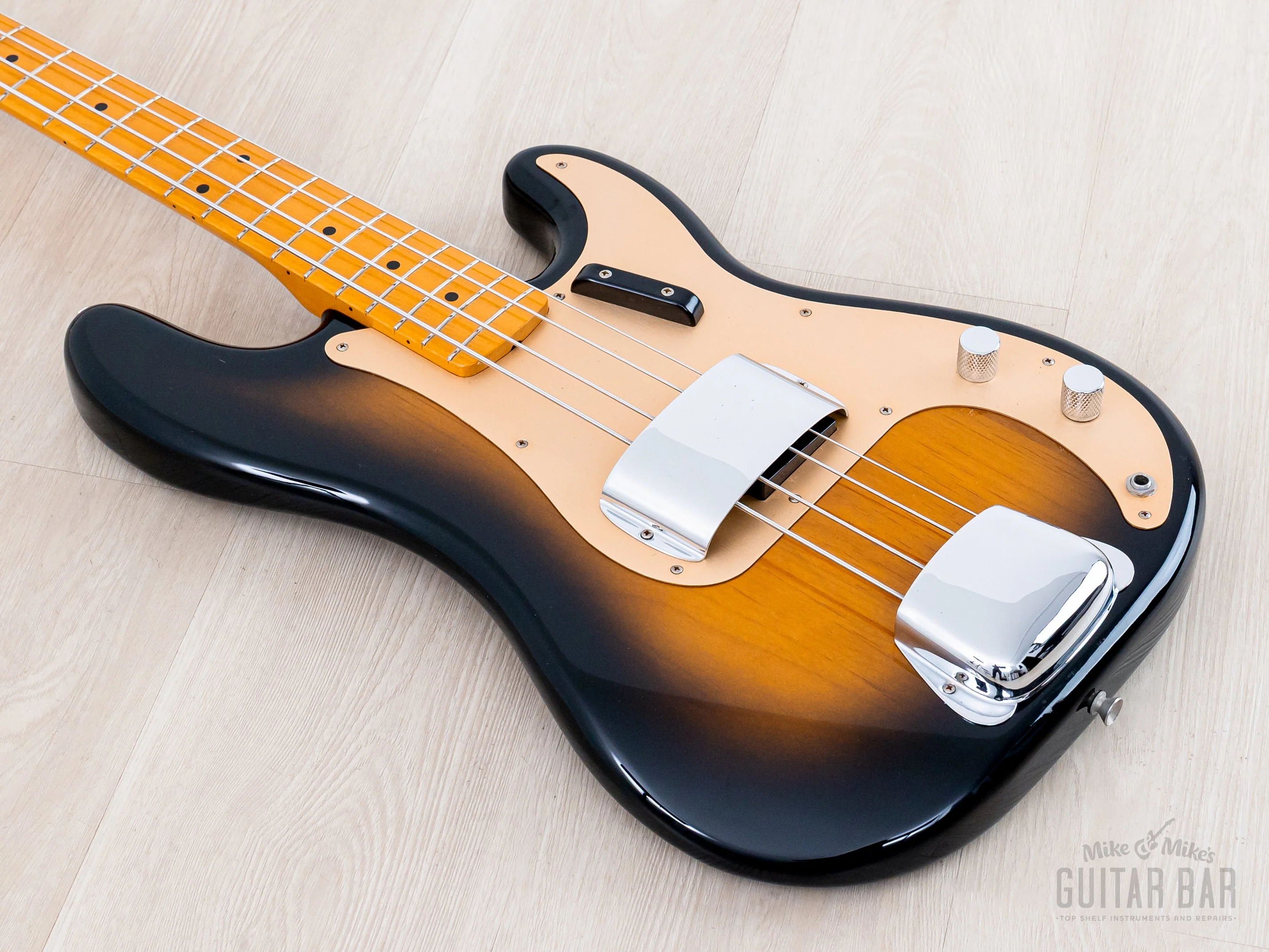 2000 Fender Precision Bass '57 Vintage Reissue PB57-70US Suburst Gold Guard w/ USA Pickup, Japan CIJ - Image 10