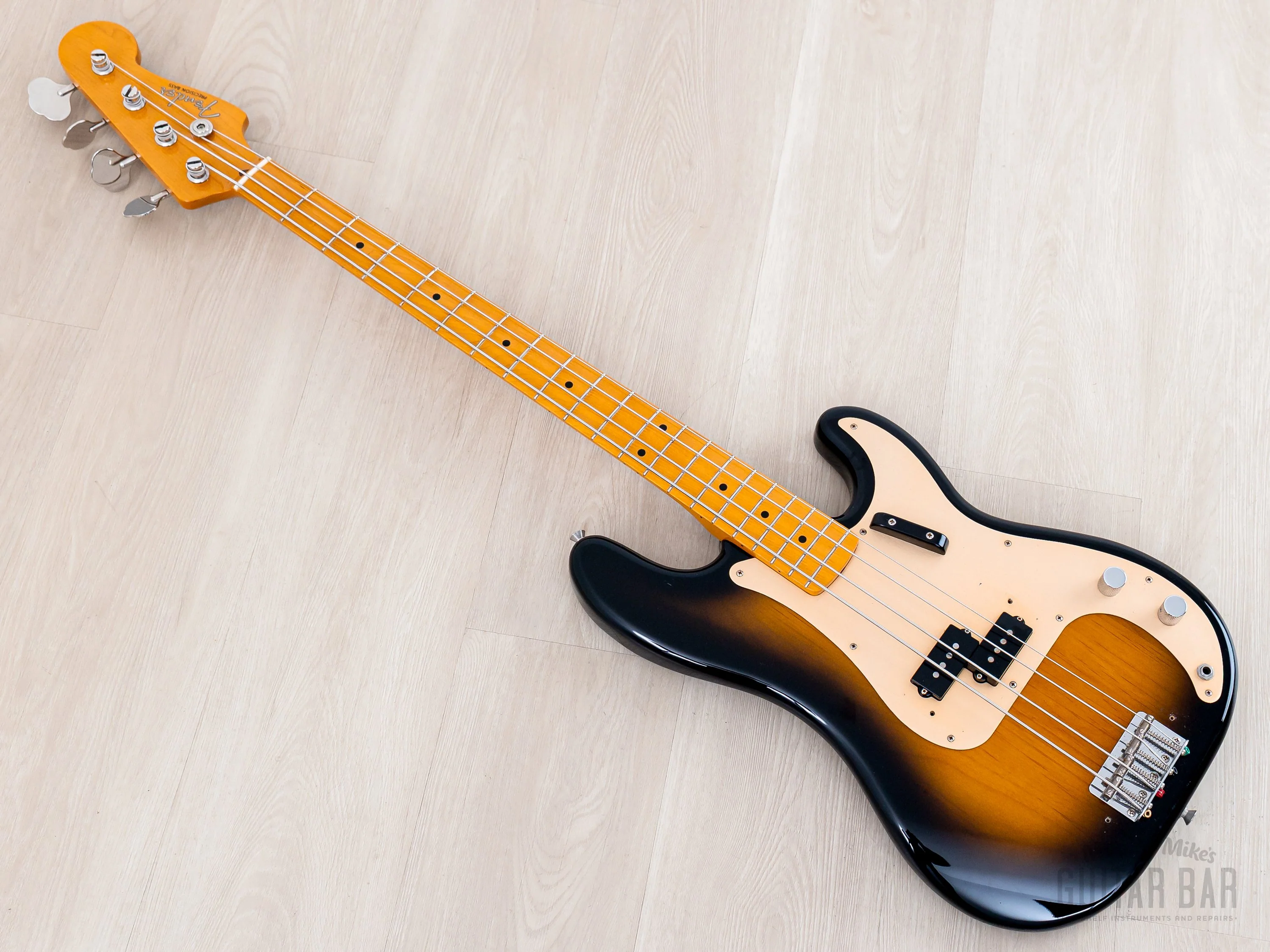 2000 Fender Precision Bass '57 Vintage Reissue PB57-70US Suburst Gold Guard w/ USA Pickup, Japan CIJ - Image 12