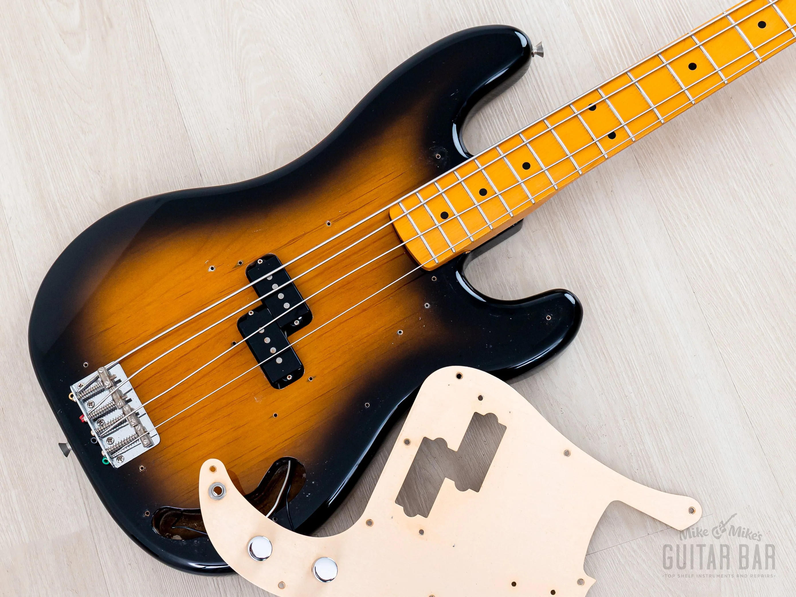 2000 Fender Precision Bass '57 Vintage Reissue PB57-70US Suburst Gold Guard w/ USA Pickup, Japan CIJ - Image 20