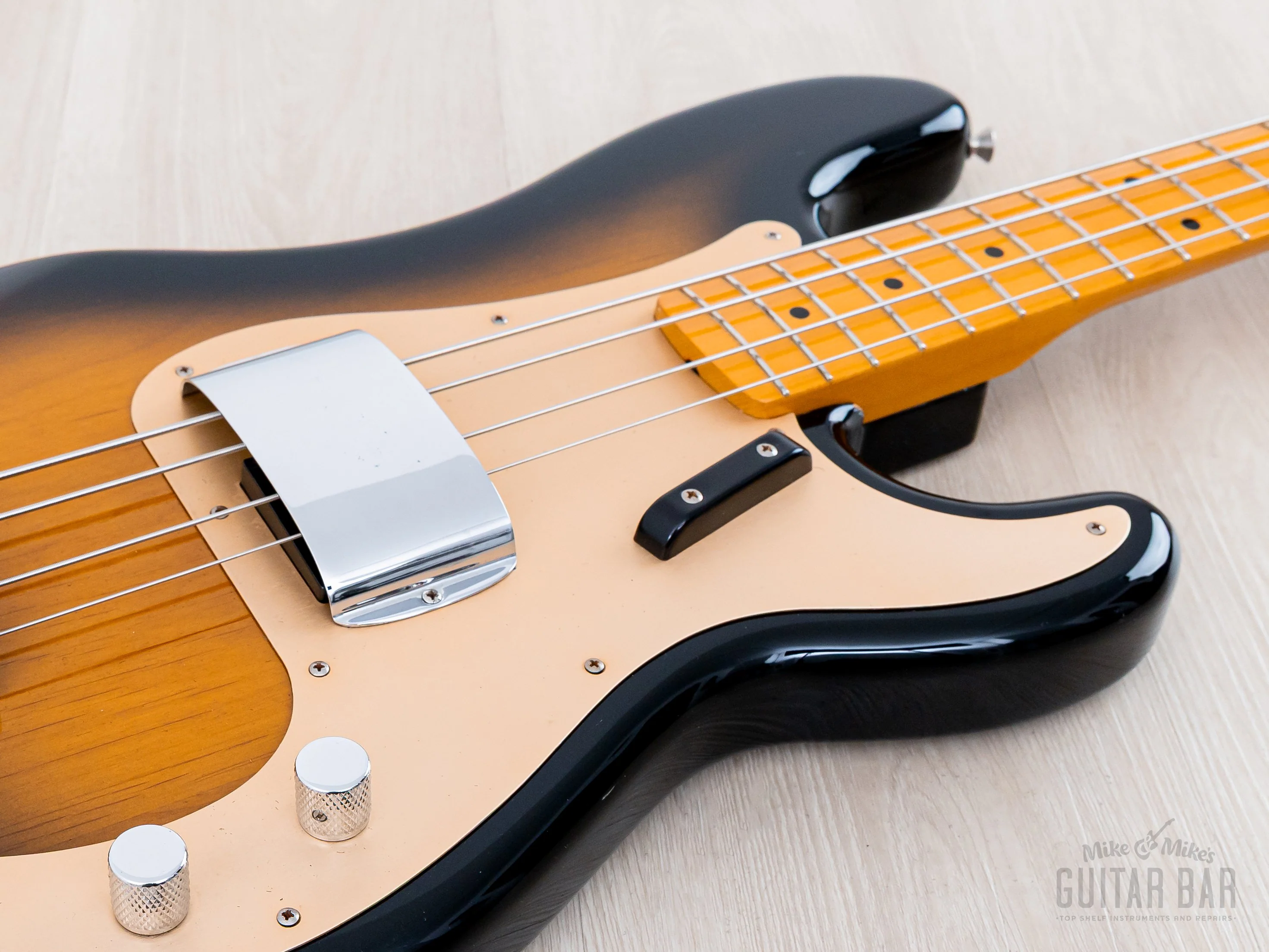 2000 Fender Precision Bass '57 Vintage Reissue PB57-70US Suburst Gold Guard w/ USA Pickup, Japan CIJ - Image 6