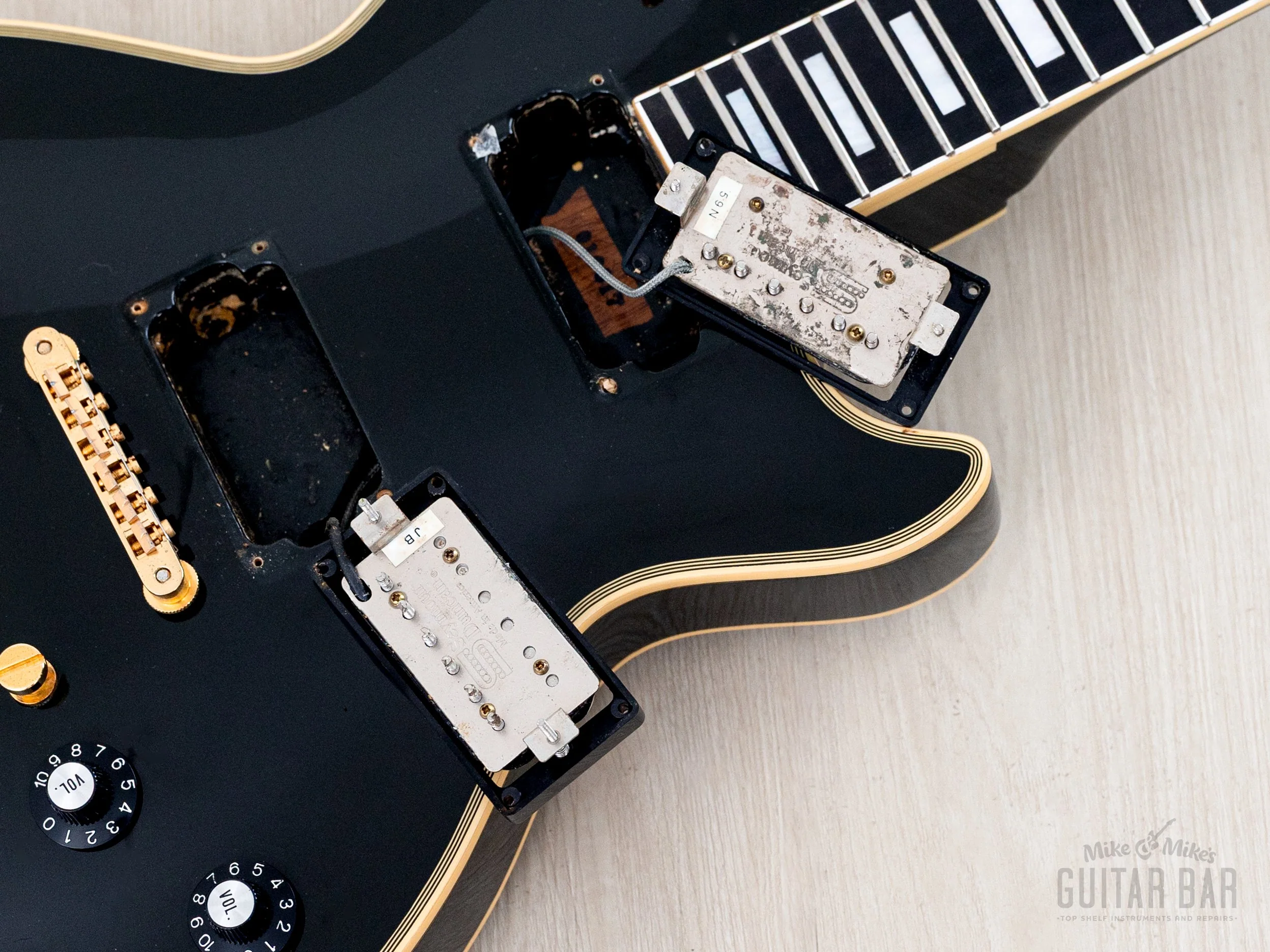 2000s Edwards by ESP E-LP-98LTC Custom Black Beauty, Ebony Nitro Lacquer w/ USA Seymour Duncans, Japan - Image 16