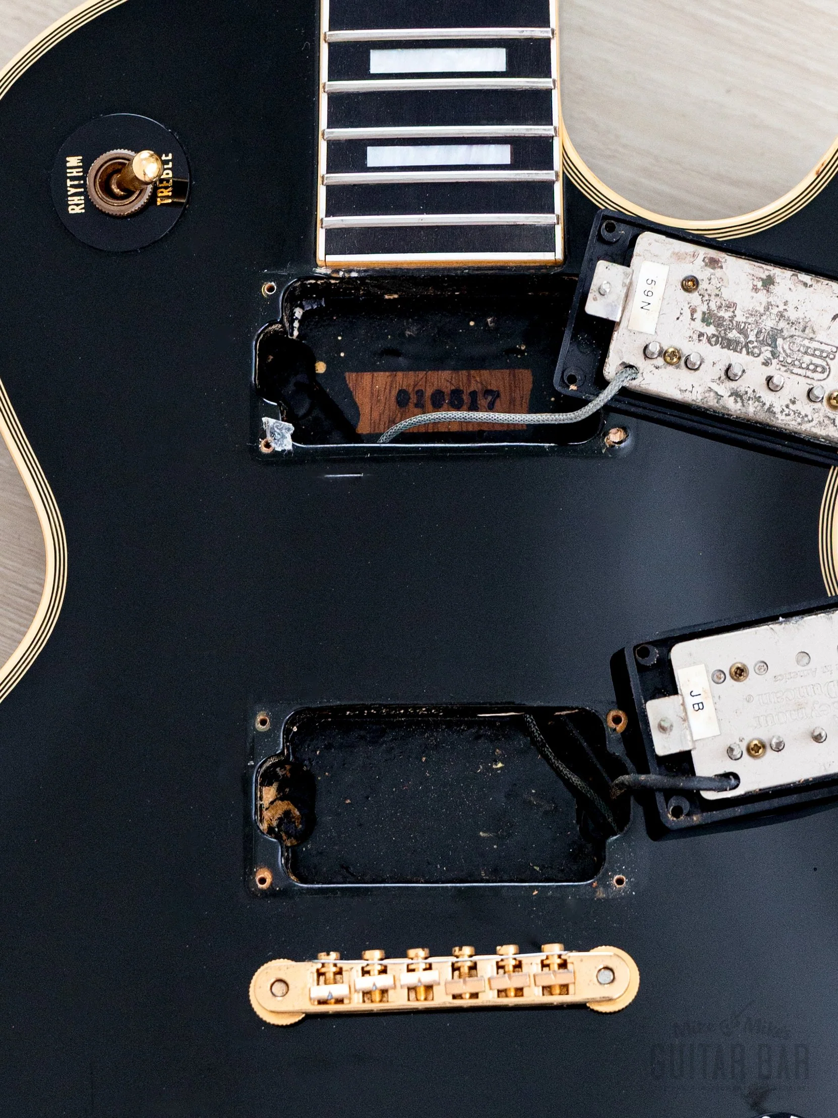 2000s Edwards by ESP E-LP-98LTC Custom Black Beauty, Ebony Nitro Lacquer w/ USA Seymour Duncans, Japan - Image 17
