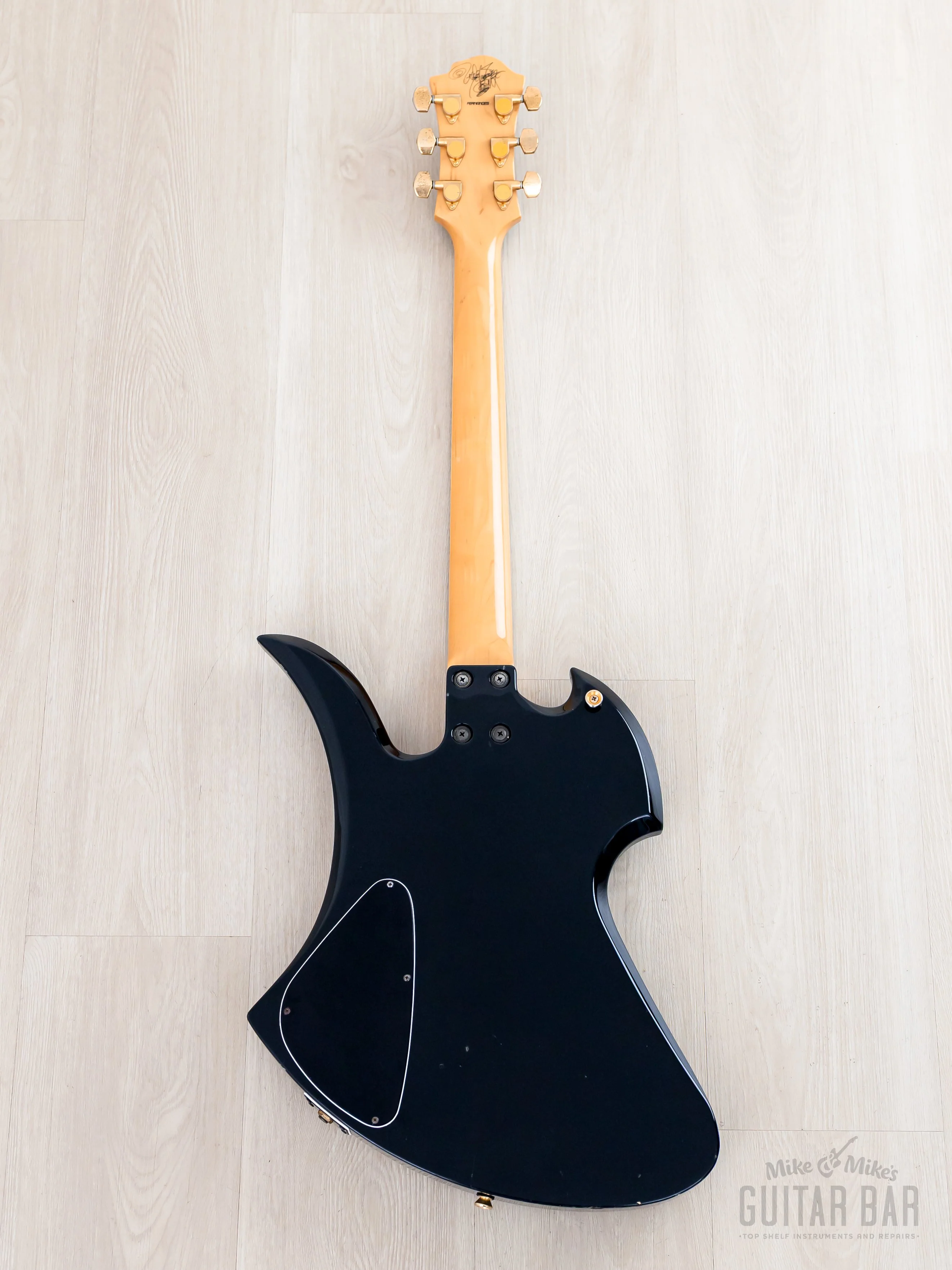 2000s Fernandes Mockingbird Hide Signature MG-120X, Graphic on Black, Japan - Image 3