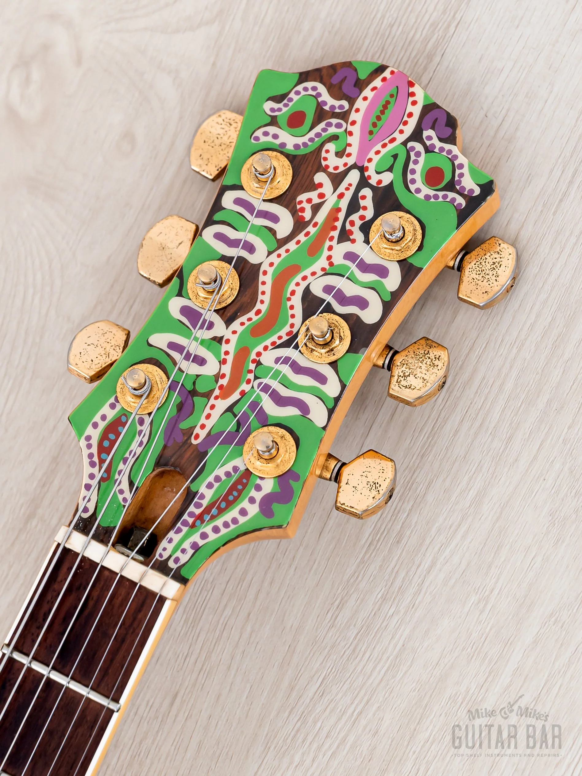 2000s Fernandes Mockingbird Hide Signature MG-120X, Graphic on Black, Japan - Image 4