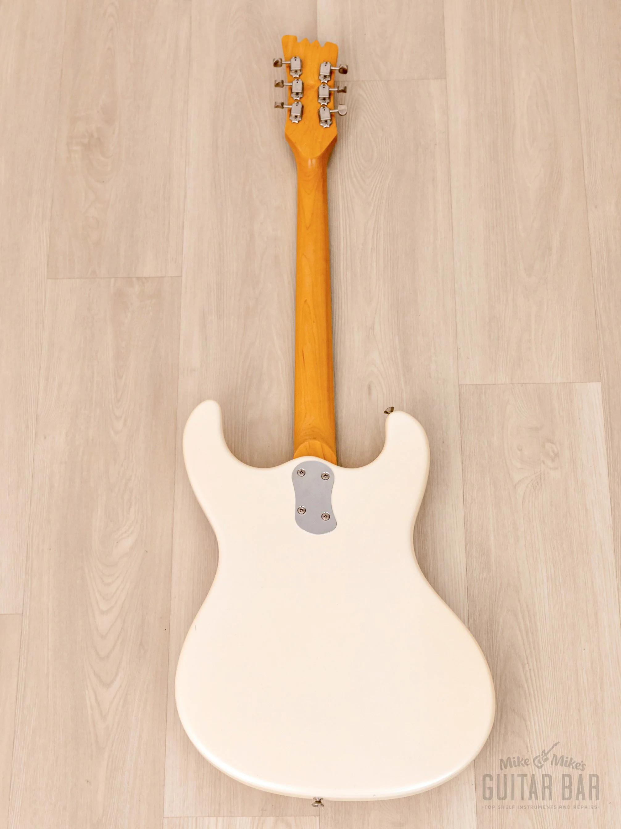 2000s Mosrite Ranger Ventures Model-Style Guitar, Pearl White w/ Vibramute, Fillmore Japan - Image 3