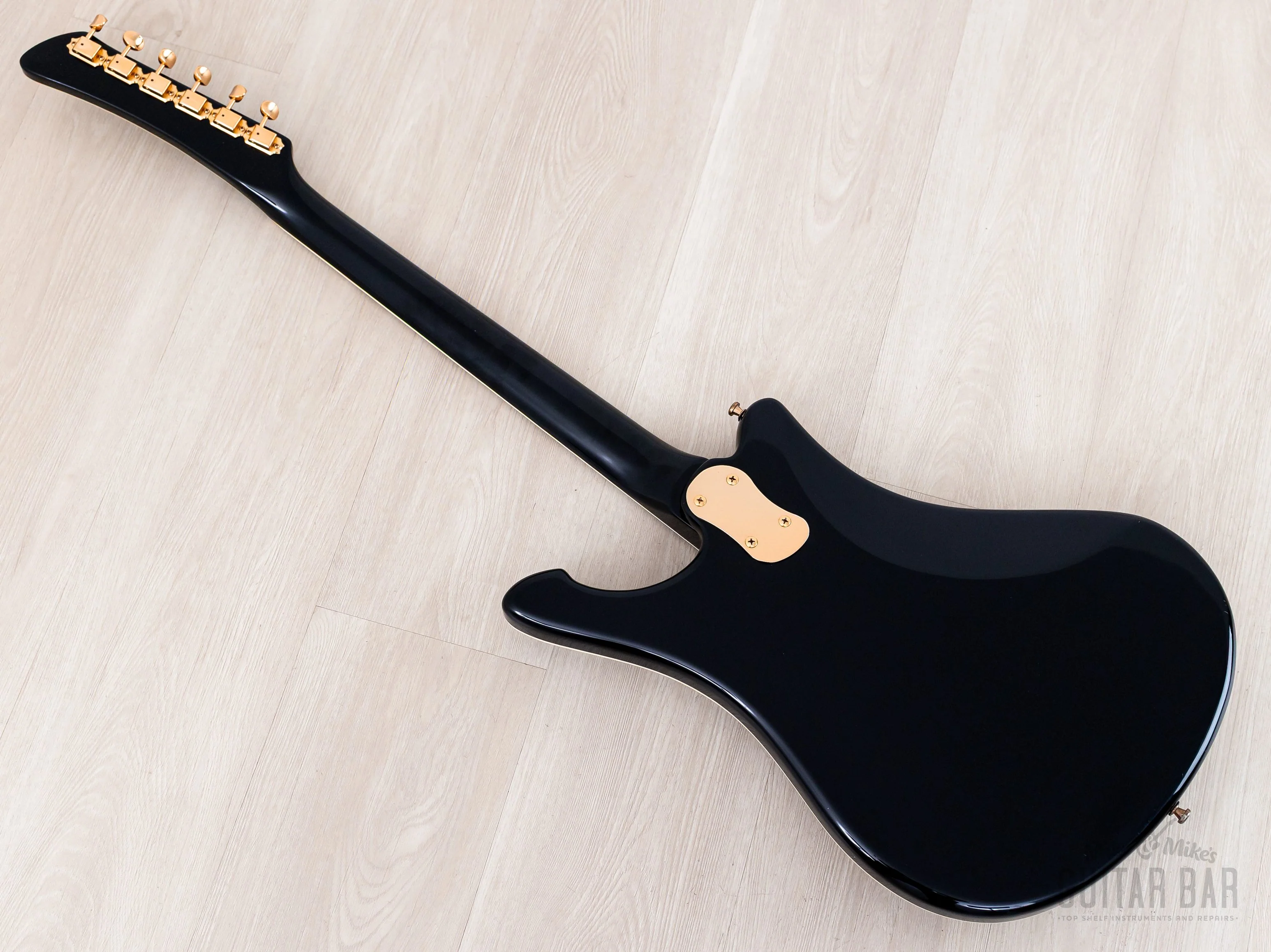 2000s Mosrite Test Driver Sixty Six, Ventures Model + Flying Samurai, Black w/ Case, Kurokumo - Image 13
