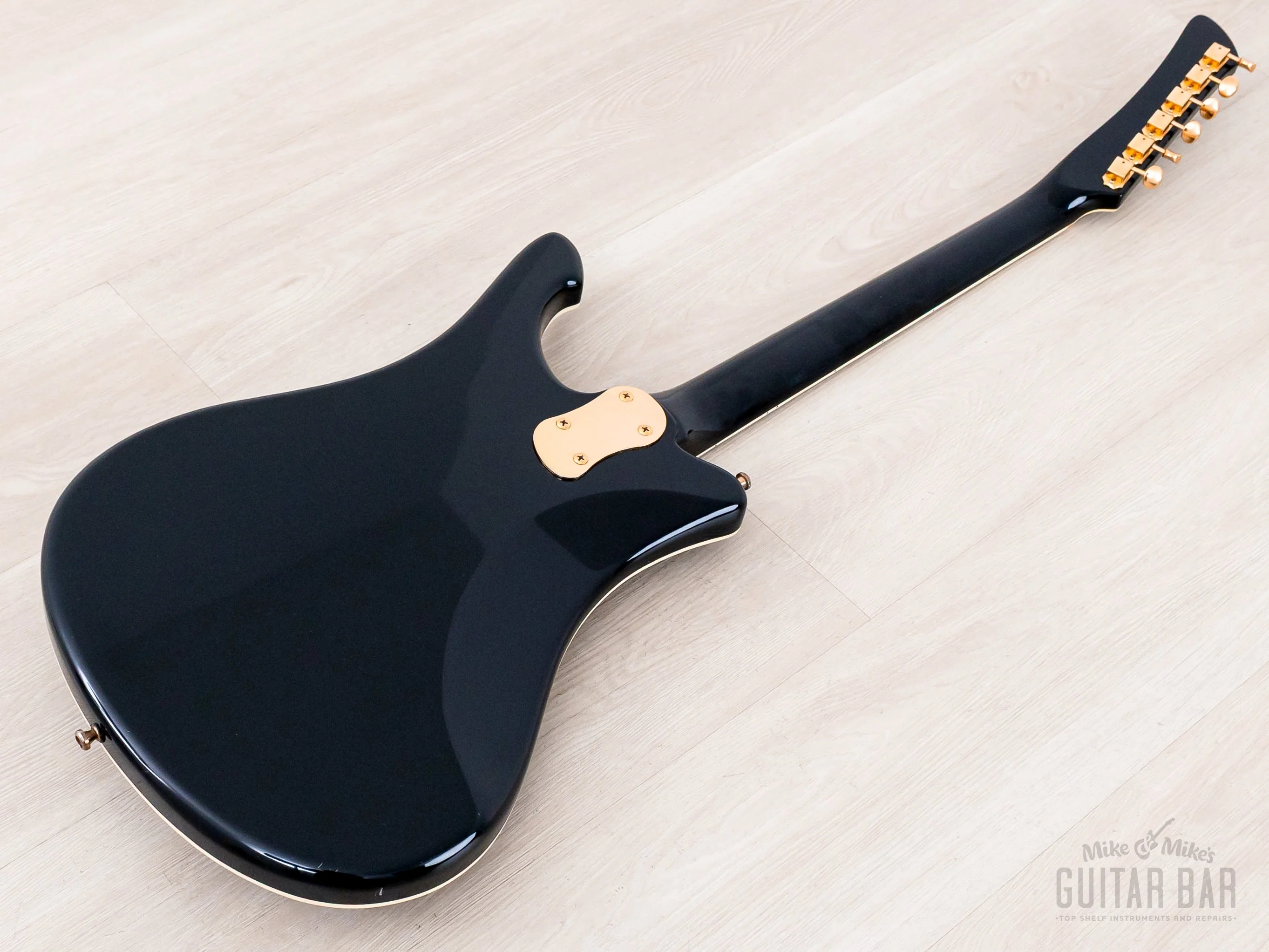 2000s Mosrite Test Driver Sixty Six, Ventures Model + Flying Samurai, Black w/ Case, Kurokumo - Image 14