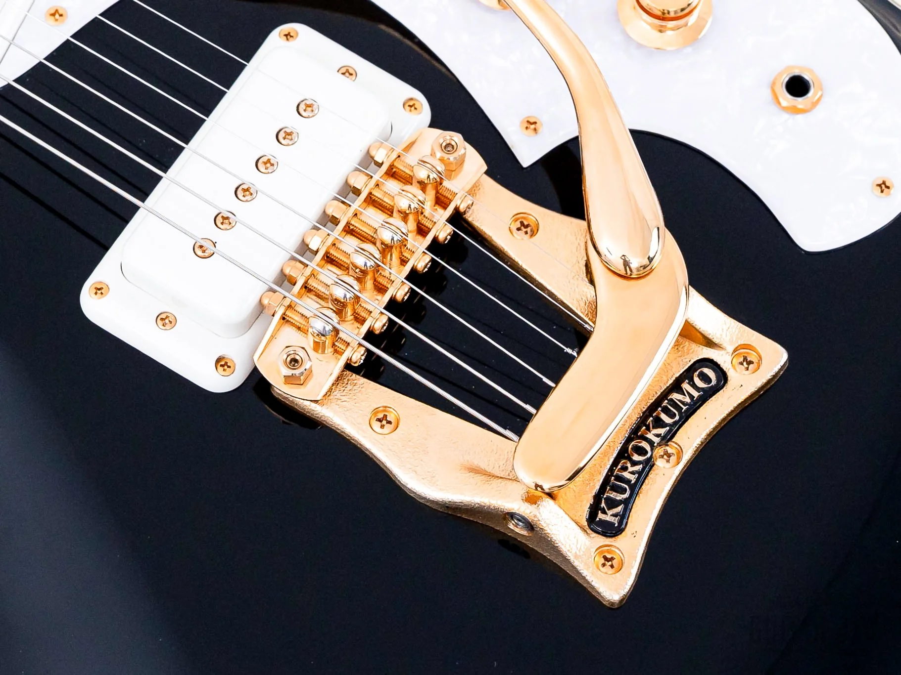 2000s Mosrite Test Driver Sixty Six, Ventures Model + Flying Samurai, Black w/ Case, Kurokumo - Image 8