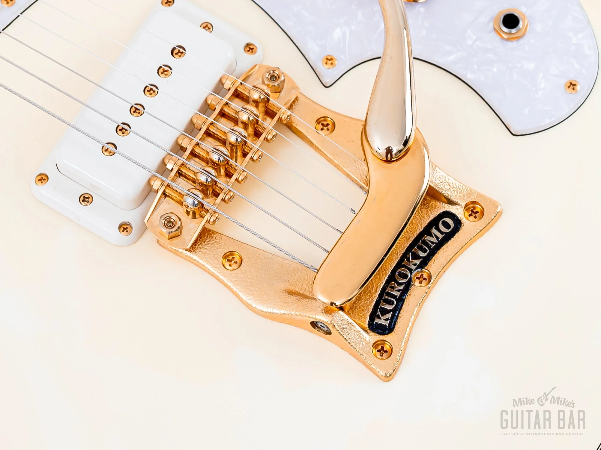 2000s Mosrite Test Driver Sixty Six, Ventures Model + Flying Samurai, Pearl White, Kurokumo - Image 8
