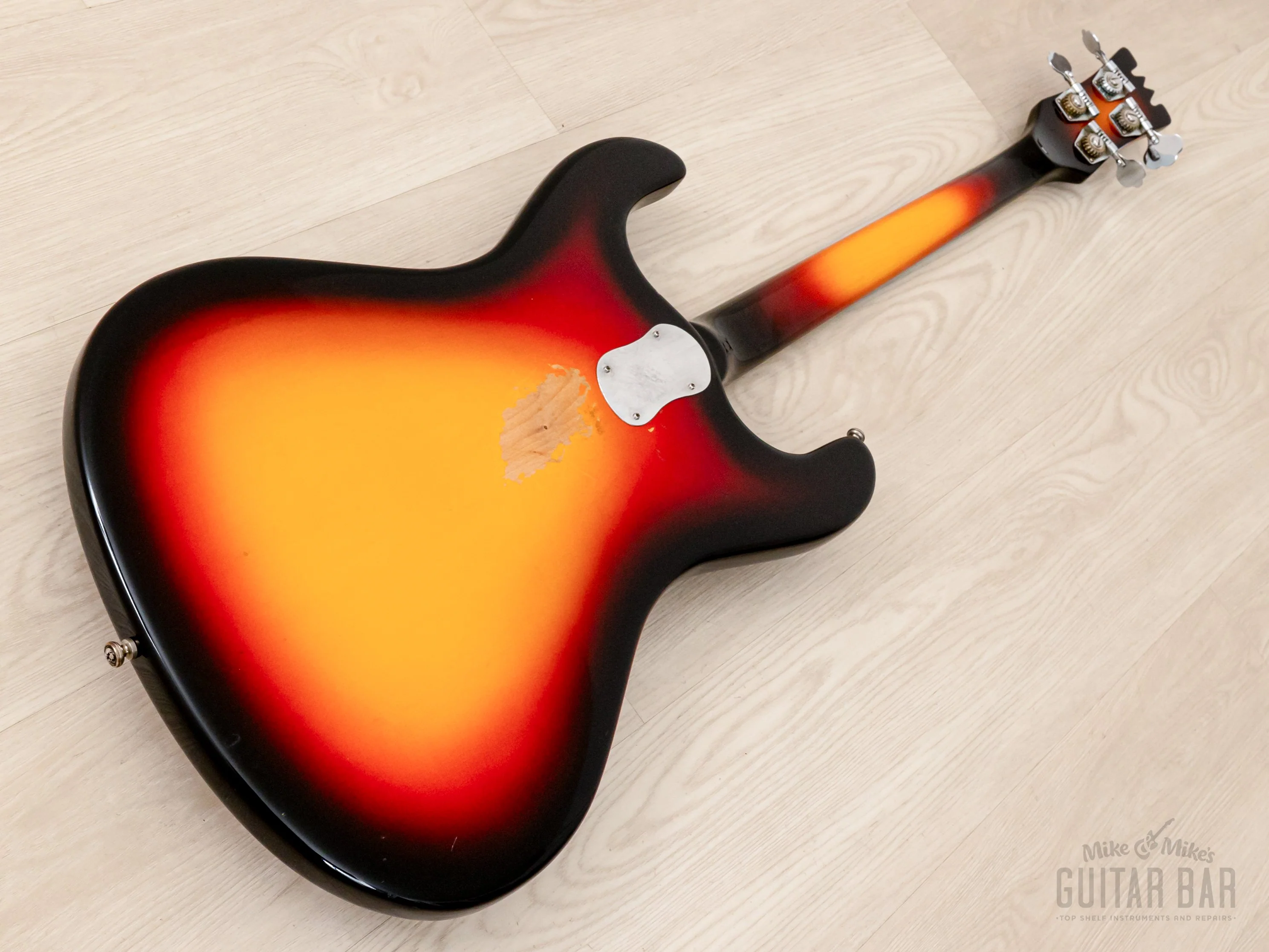 2000s Mosrite USA Mark I 1964 Custom Ventures Model Bass Sunburst w/ Vintage Case, Fillmore Japan - Image 14