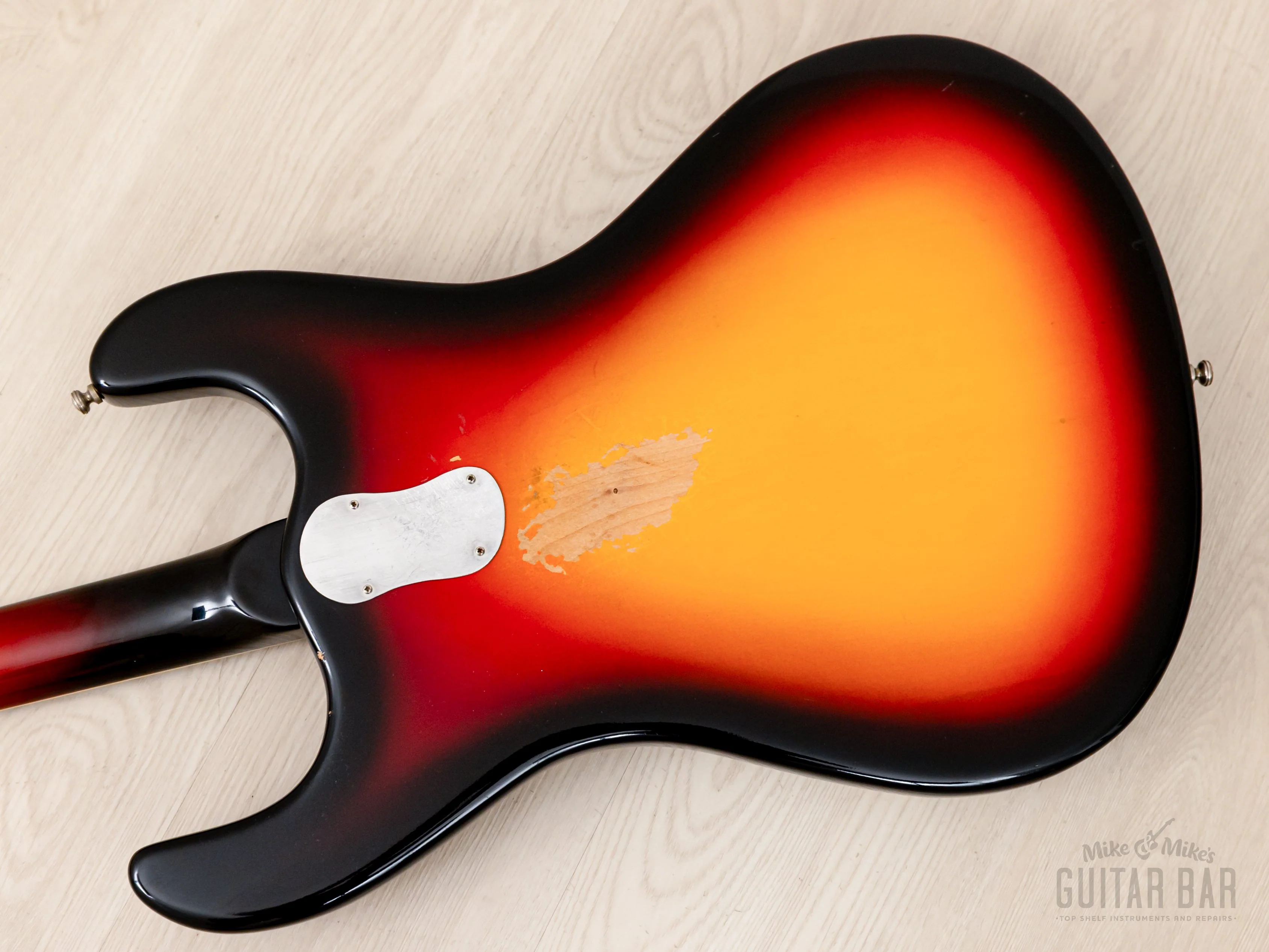 2000s Mosrite USA Mark I 1964 Custom Ventures Model Bass Sunburst w/ Vintage Case, Fillmore Japan - Image 16