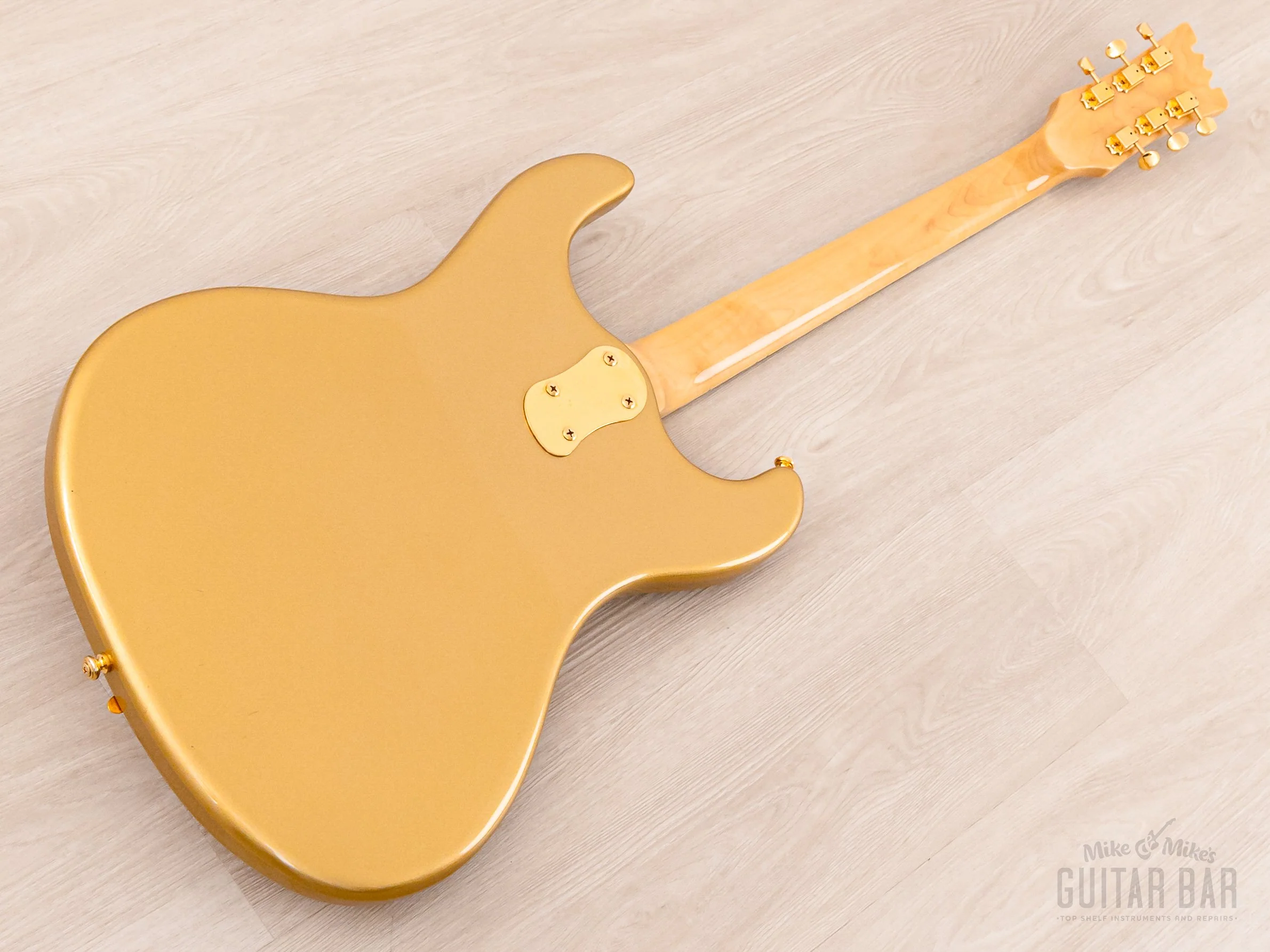 2000s Mosrite Ventures Model Super Custom 65 Gold w/ Gold Hardware, Vibramute & Case, Kurokumo - Image 14