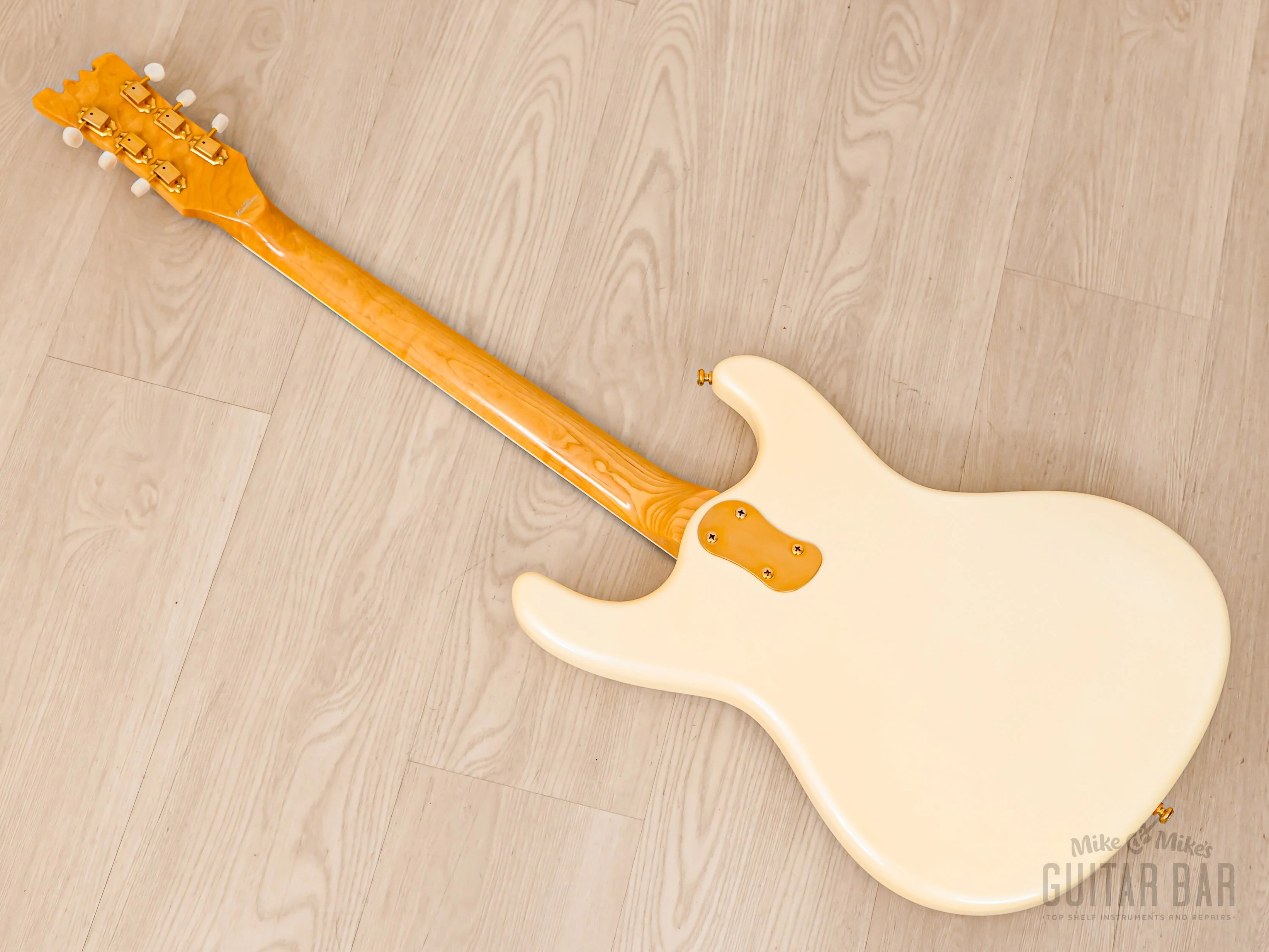 2000s Mosrite Ventures Model Super Custom '65 Pearl White w/ Gold Hardware, Vibramute & Case, Japan Kurokumo - Image 13