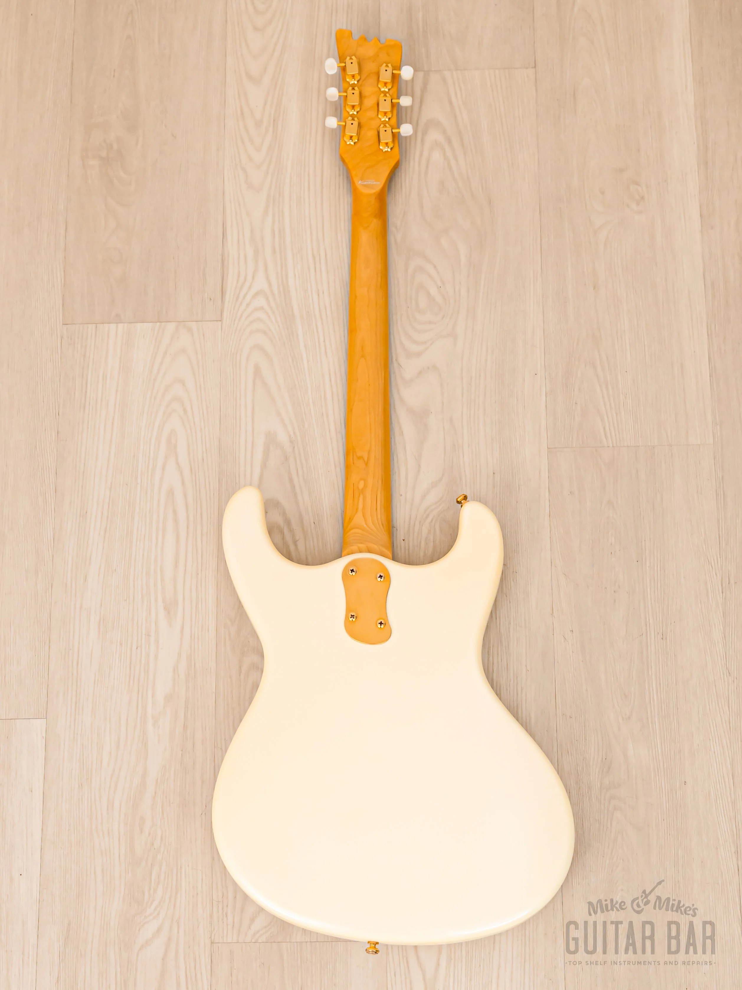 2000s Mosrite Ventures Model Super Custom '65 Pearl White w/ Gold Hardware, Vibramute & Case, Japan Kurokumo - Image 3
