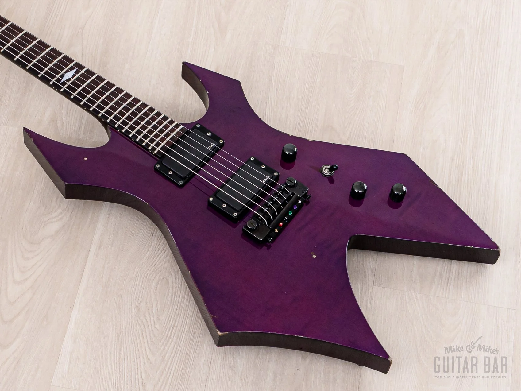 2001 B.C. Rich “Japan Monster” Warlock Trans Purple Set Neck w/ EMG - Image 10