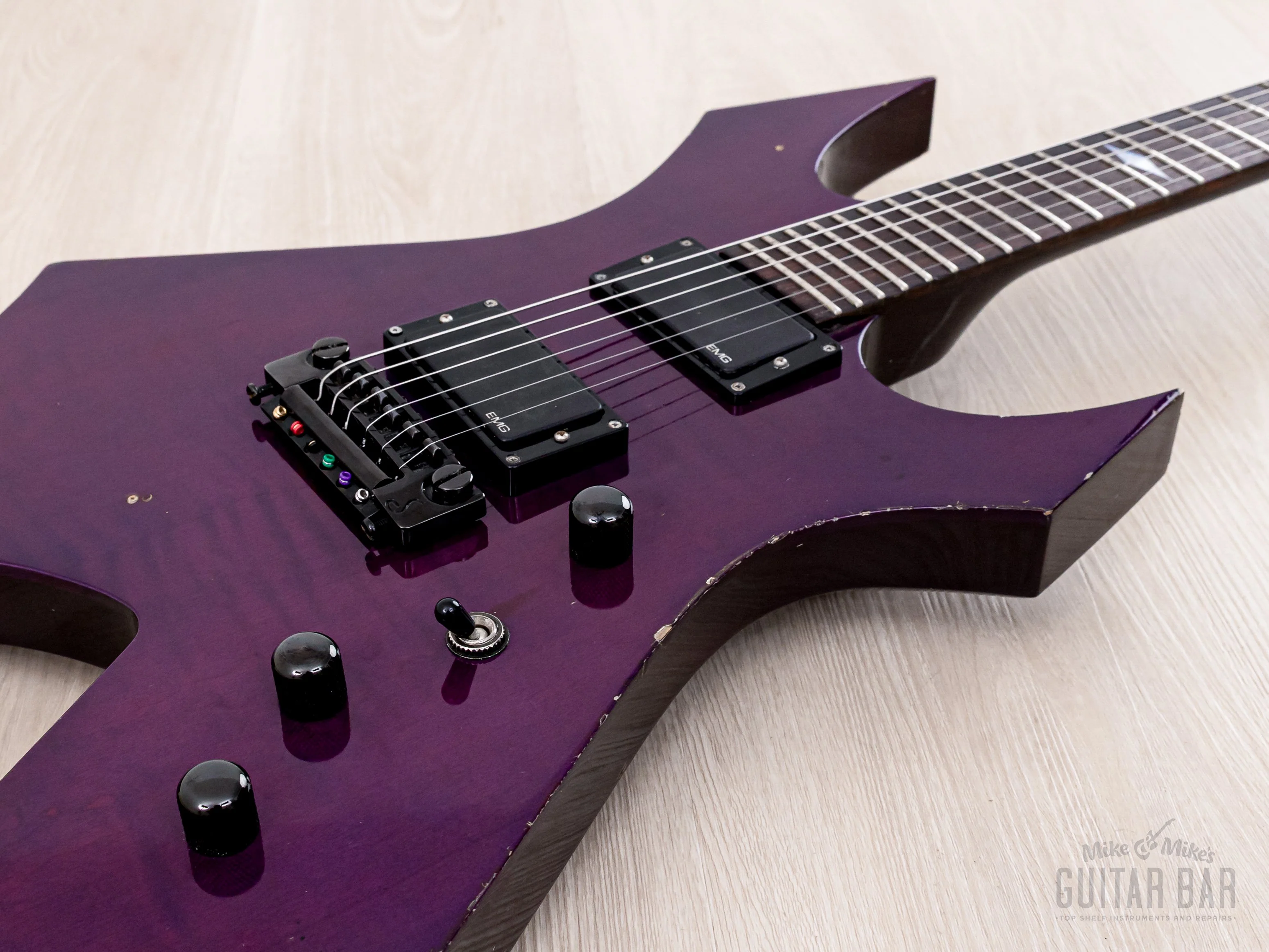 2001 B.C. Rich “Japan Monster” Warlock Trans Purple Set Neck w/ EMG - Image 6