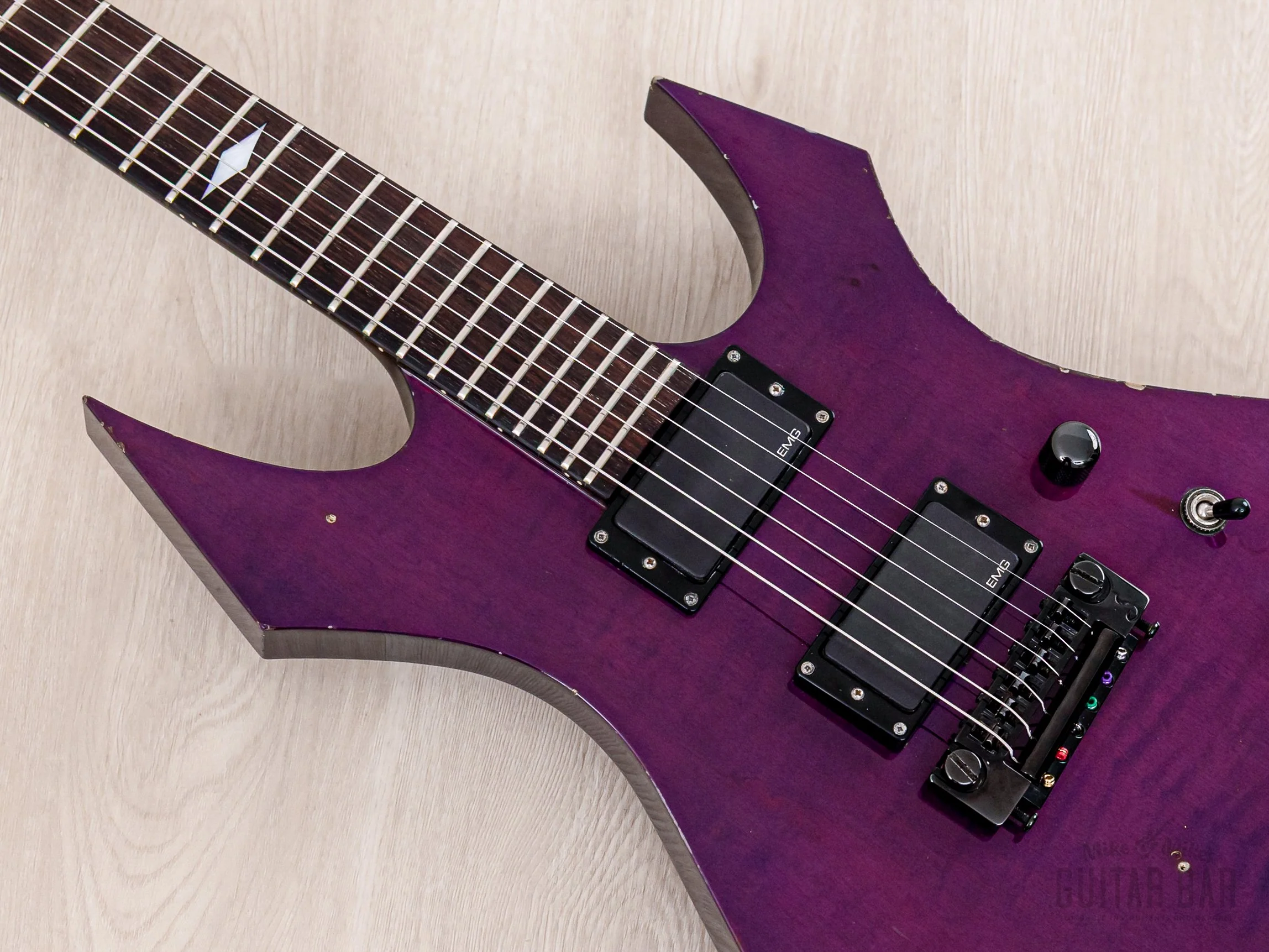 2001 B.C. Rich “Japan Monster” Warlock Trans Purple Set Neck w/ EMG - Image 7