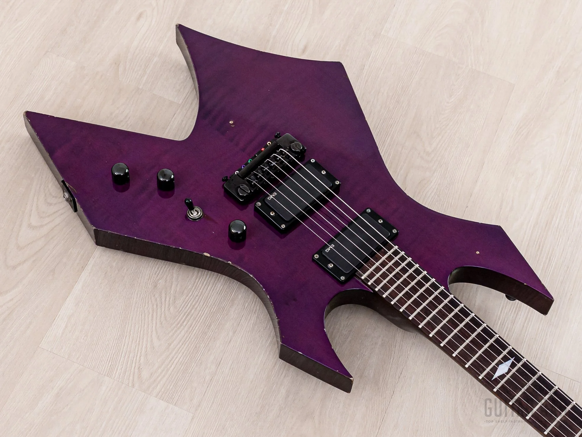 2001 B.C. Rich “Japan Monster” Warlock Trans Purple Set Neck w/ EMG - Image 9