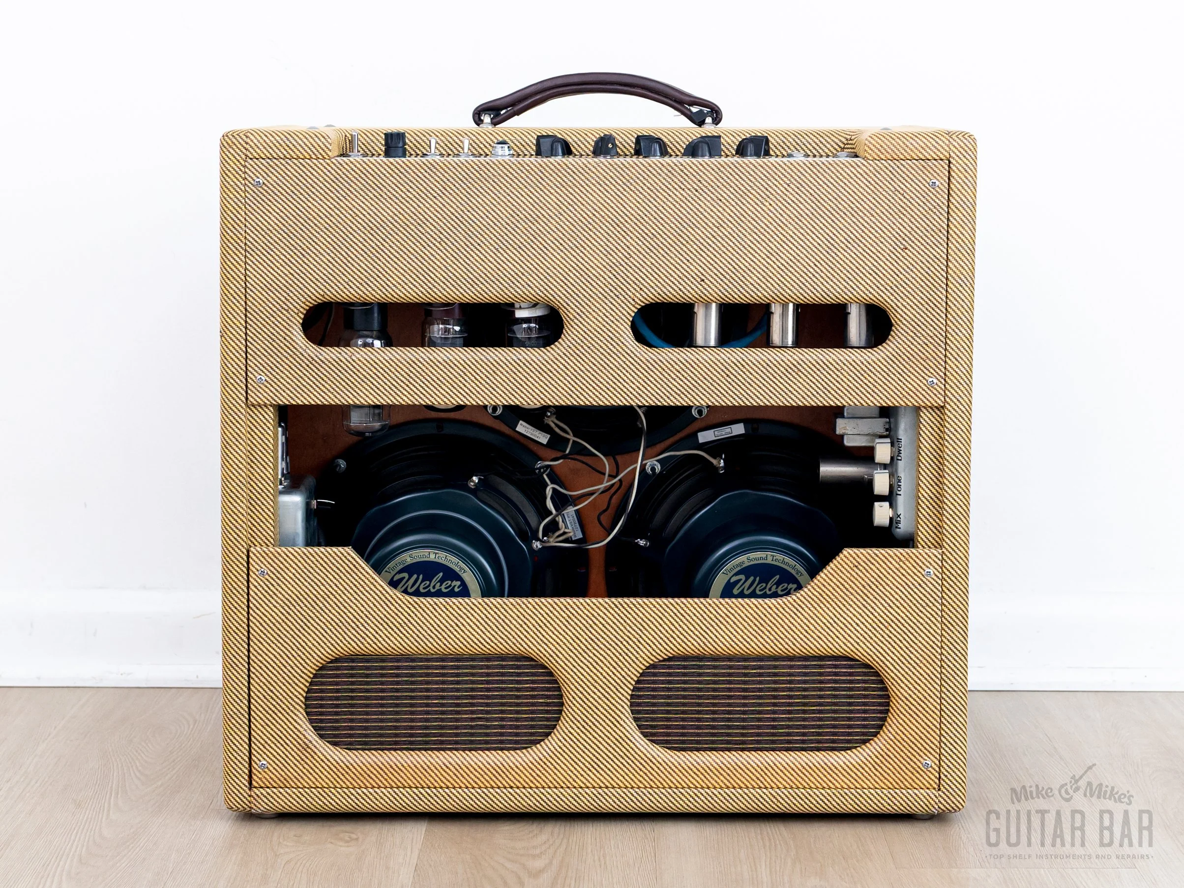 2001 Clark Tyger 3x10 Tweed Bandmaster-Style 5E7 Tube Amp w/ Attenuator & Reverb - Image 9