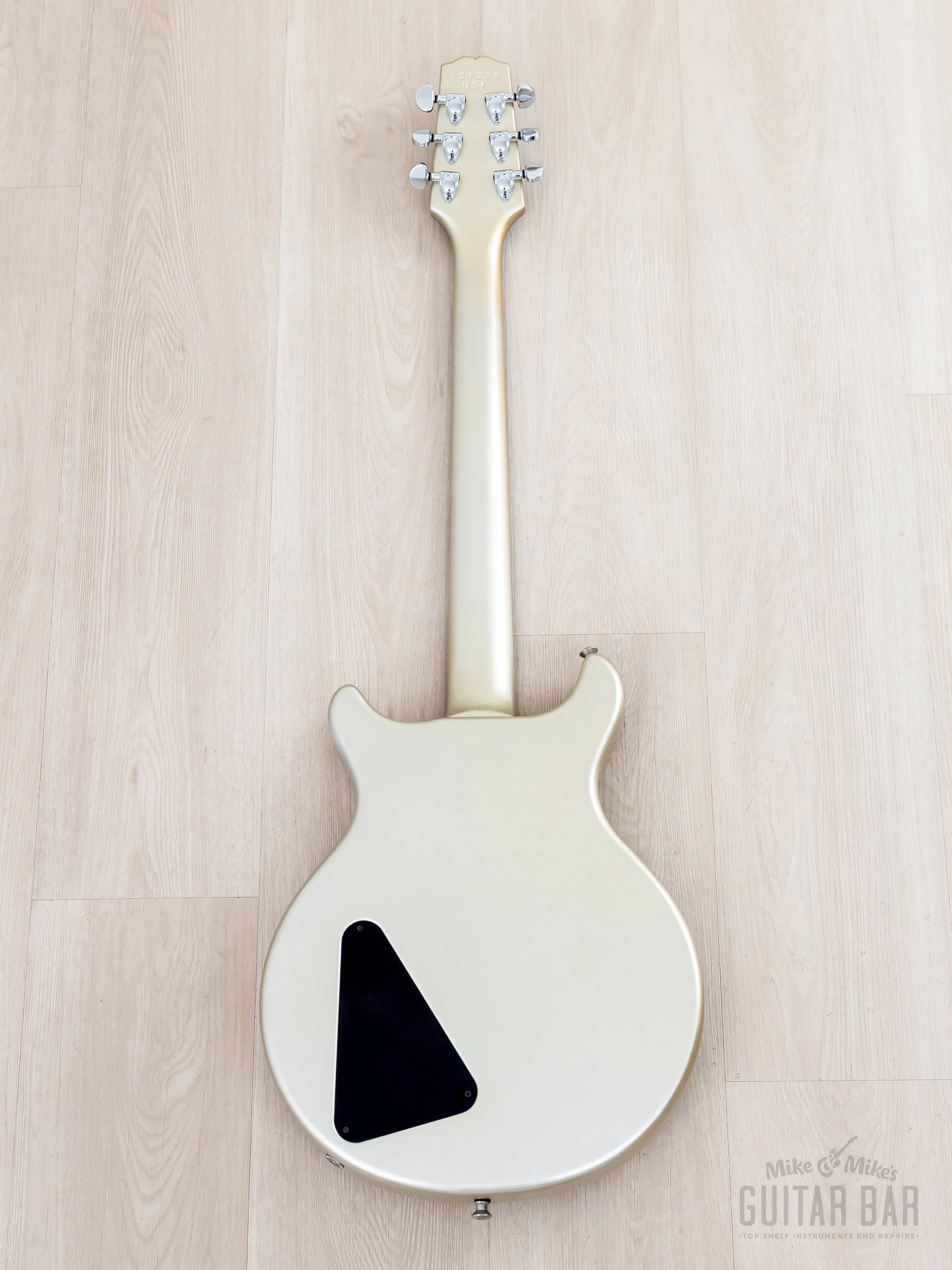 2001 Hamer USA Artist Semi-Hollow Guitar Silver Sparkle w/ Seymour Duncan '59 SH-1, Case - Image 3